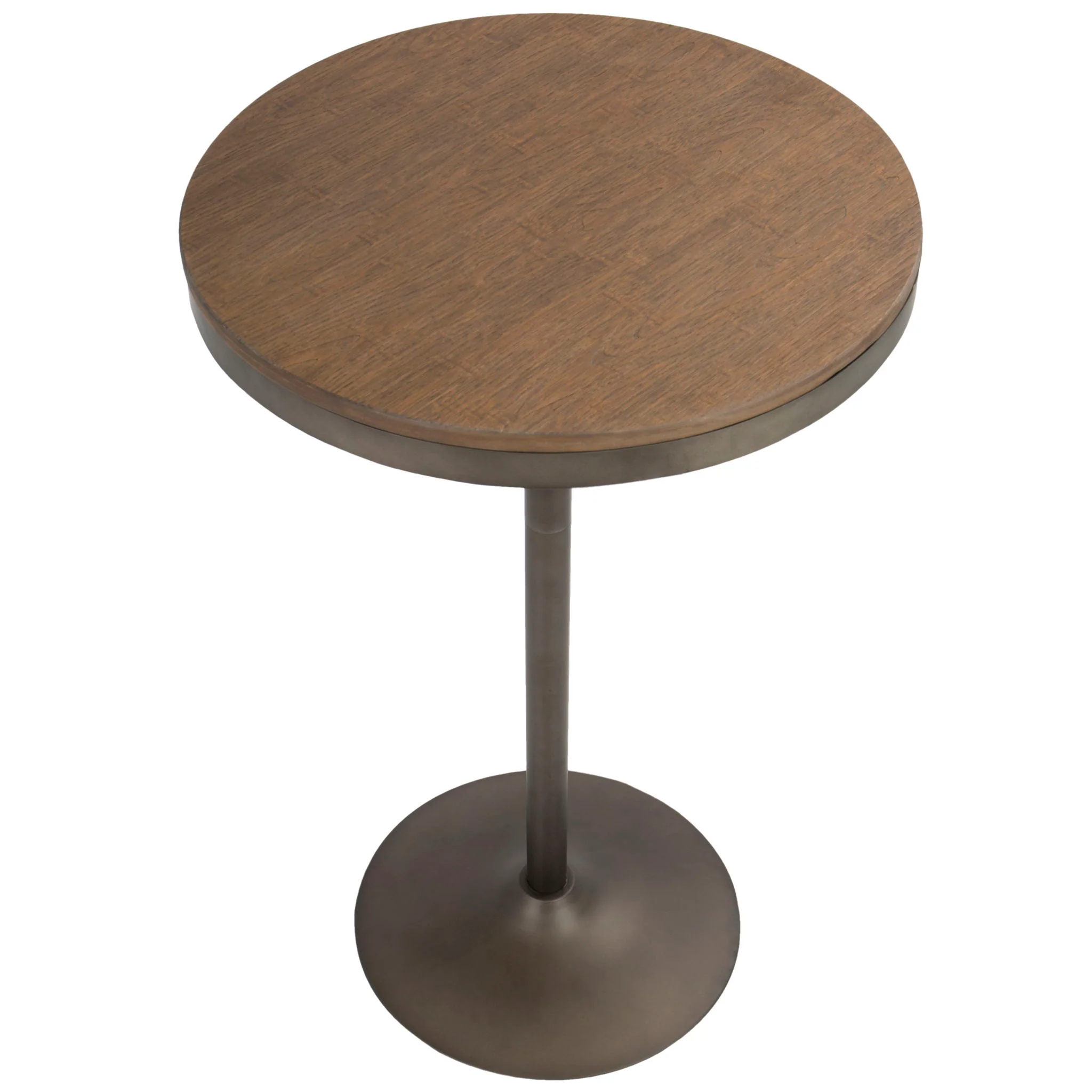 Dakota - Industrial Adjustable Bar / Dinette Table - Antique / Brown - Image 2