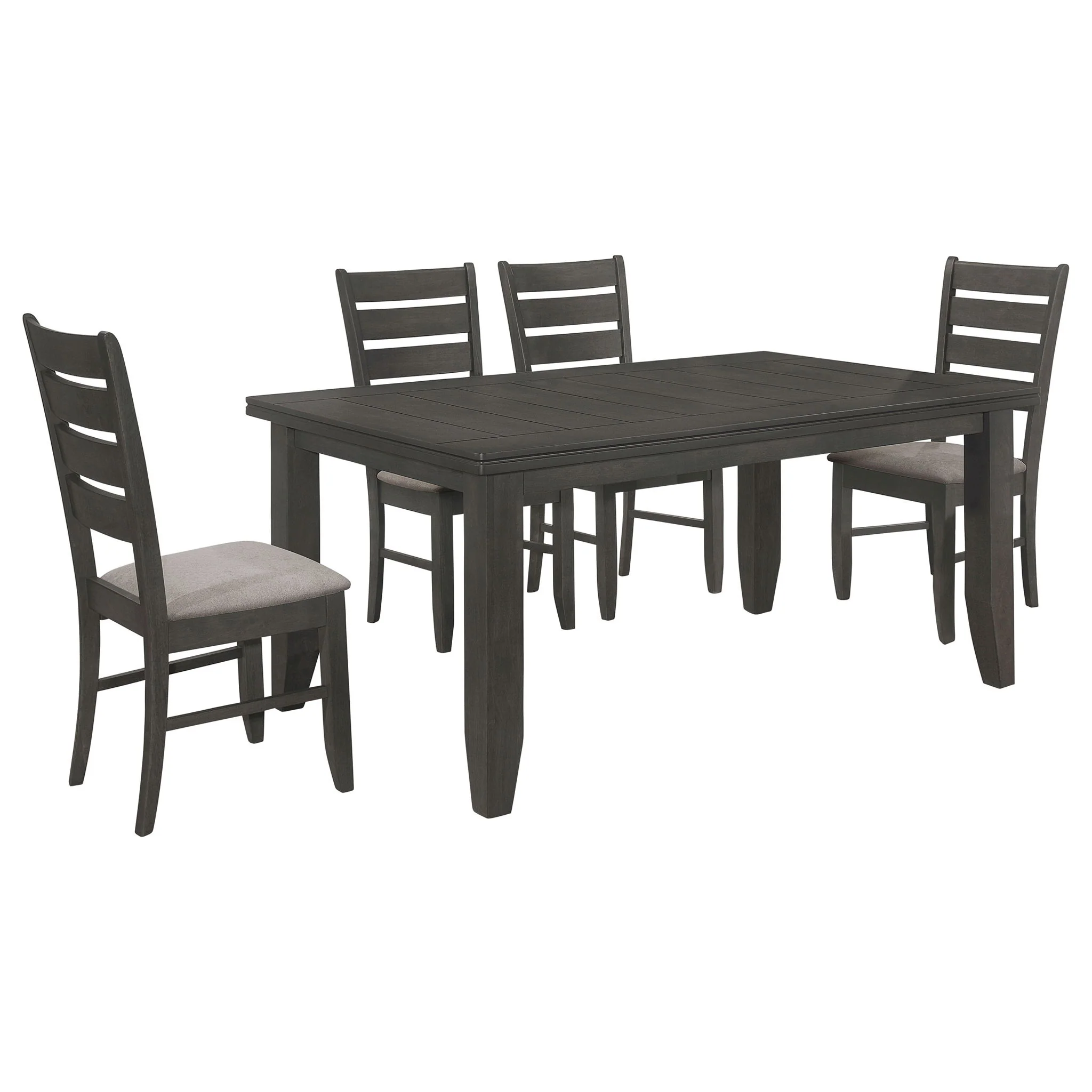Dalila 5-piece Rectangular Dining Table Set Dark Grey - Image 2