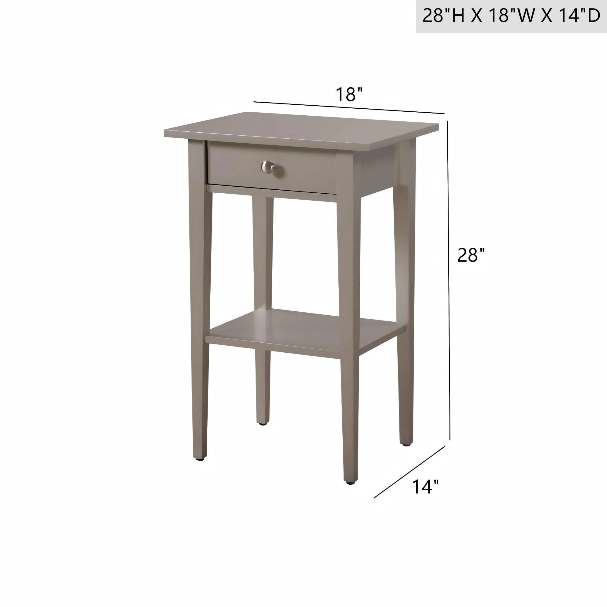 Dalton - Nightstand - Silver Champagne - Image 3