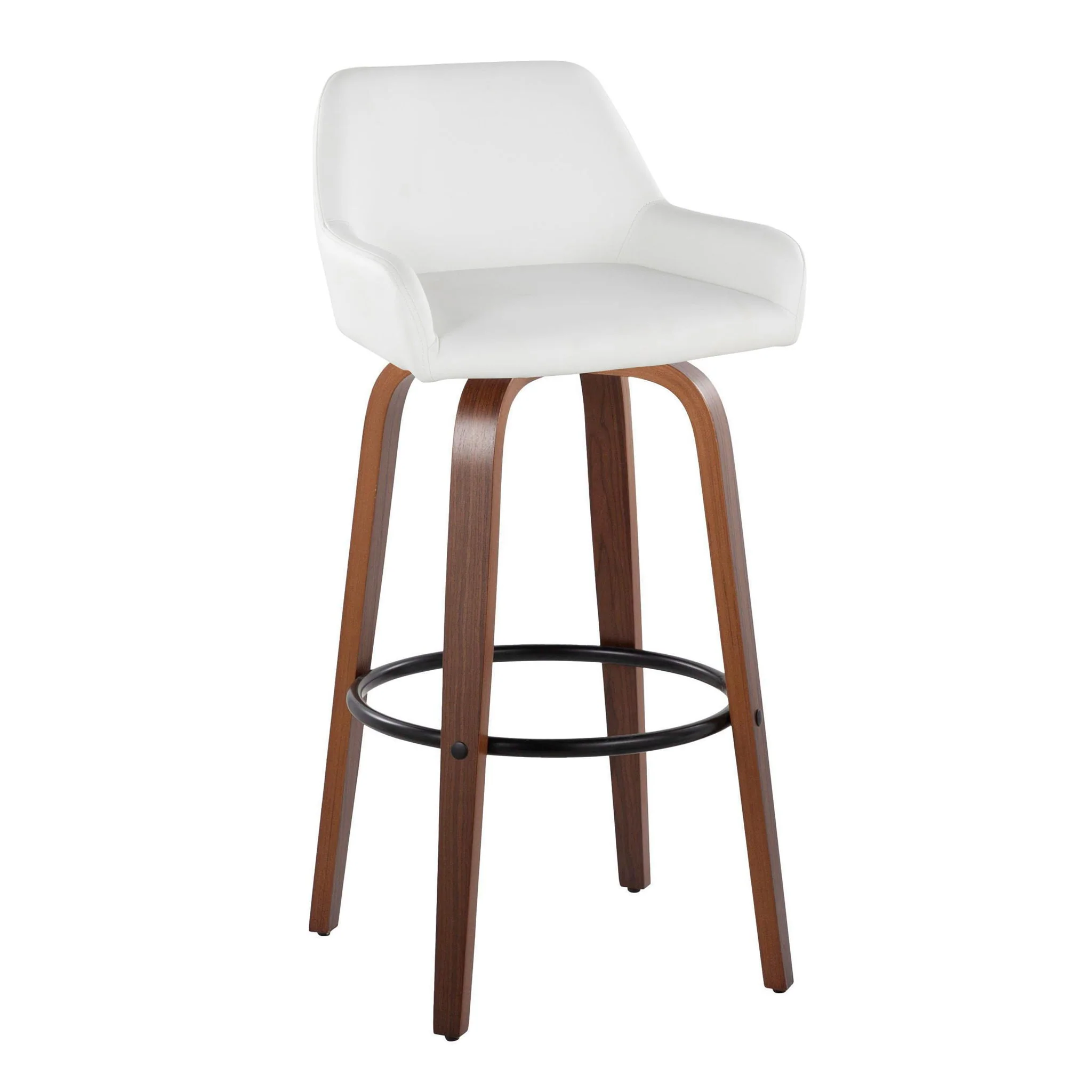 Daniella - Contemporary Fixed Height, Barstool & Swivel And Round Footrest (Set of 2) - Image 11
