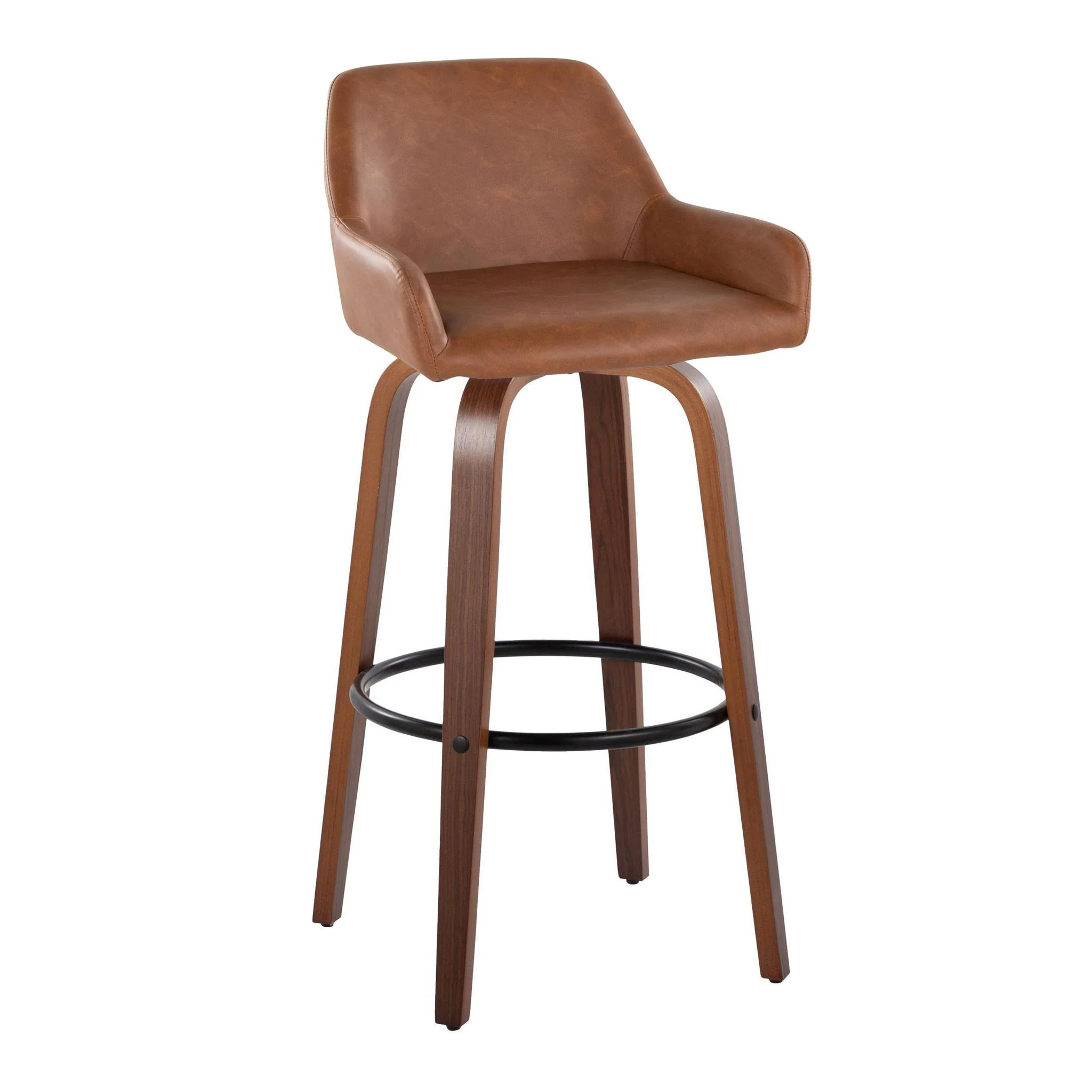 Daniella - Contemporary Fixed Height, Barstool & Swivel And Round Footrest (Set of 2) - Image 14