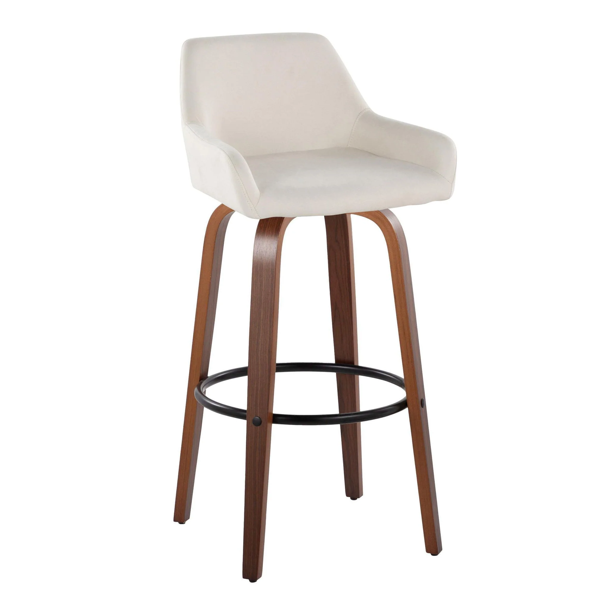 Daniella - Contemporary Fixed Height, Barstool & Swivel And Round Footrest (Set of 2) - Image 19