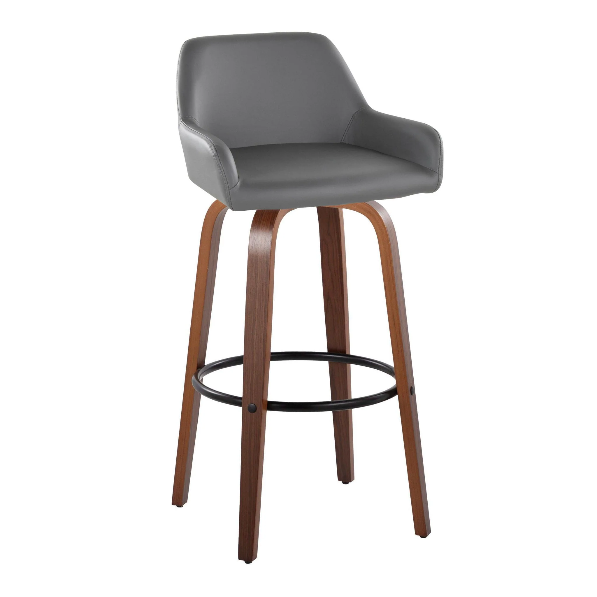 Daniella - Contemporary Fixed Height, Barstool & Swivel And Round Footrest (Set of 2) - Image 7