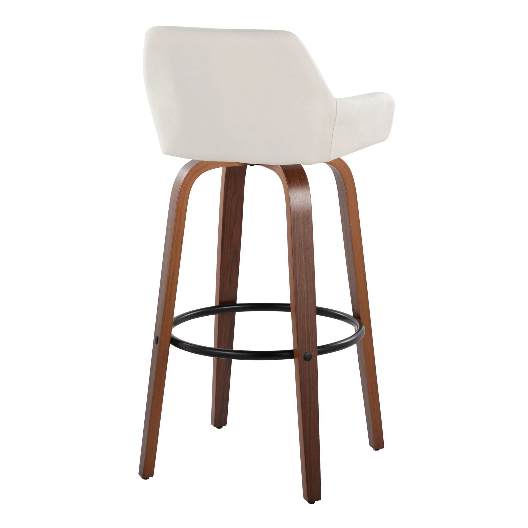 Daniella - Contemporary Fixed Height, Barstool & Swivel And Round Footrest (Set of 2) - Image 8