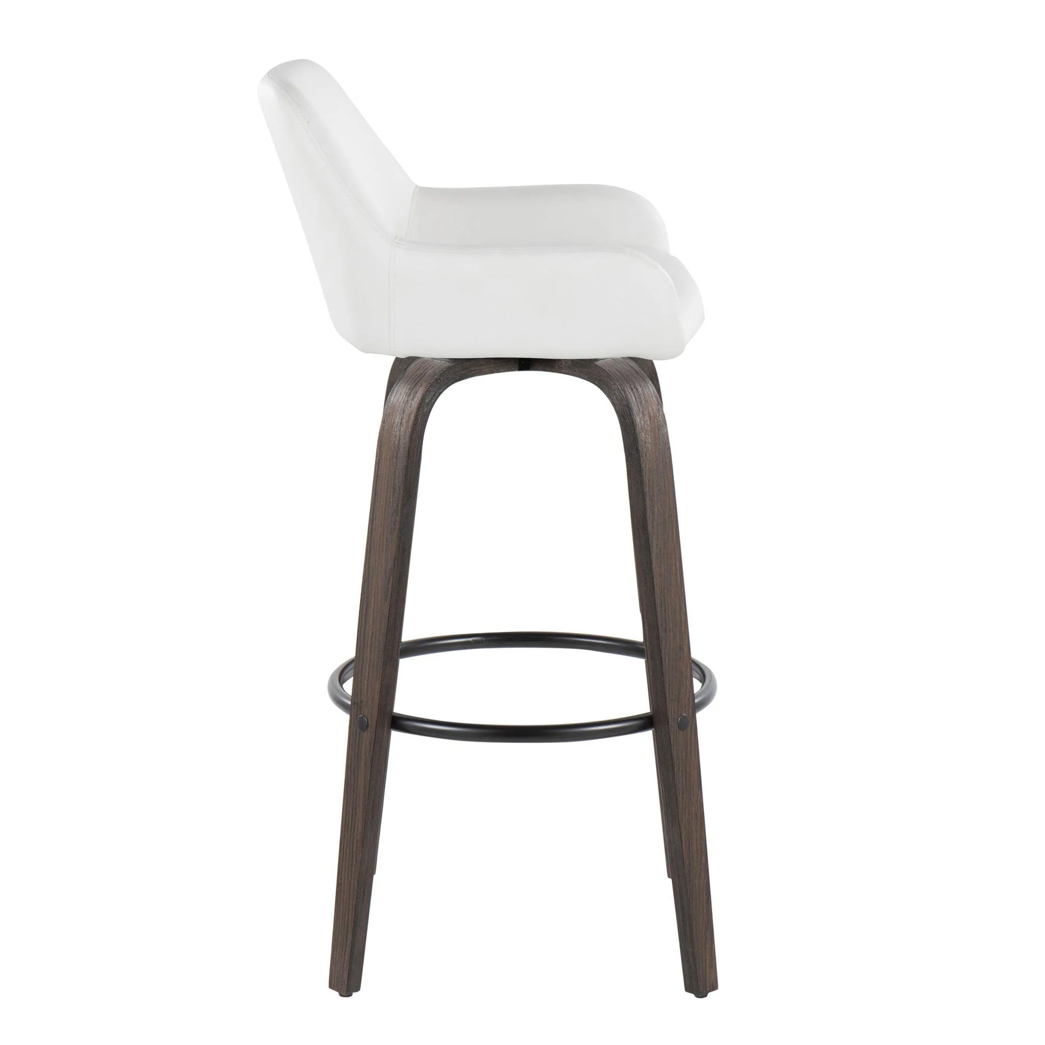 Daniella - Contemporary Fixed Height, Barstool With Swivel With Round Footrest (Set of 2) - Image 11