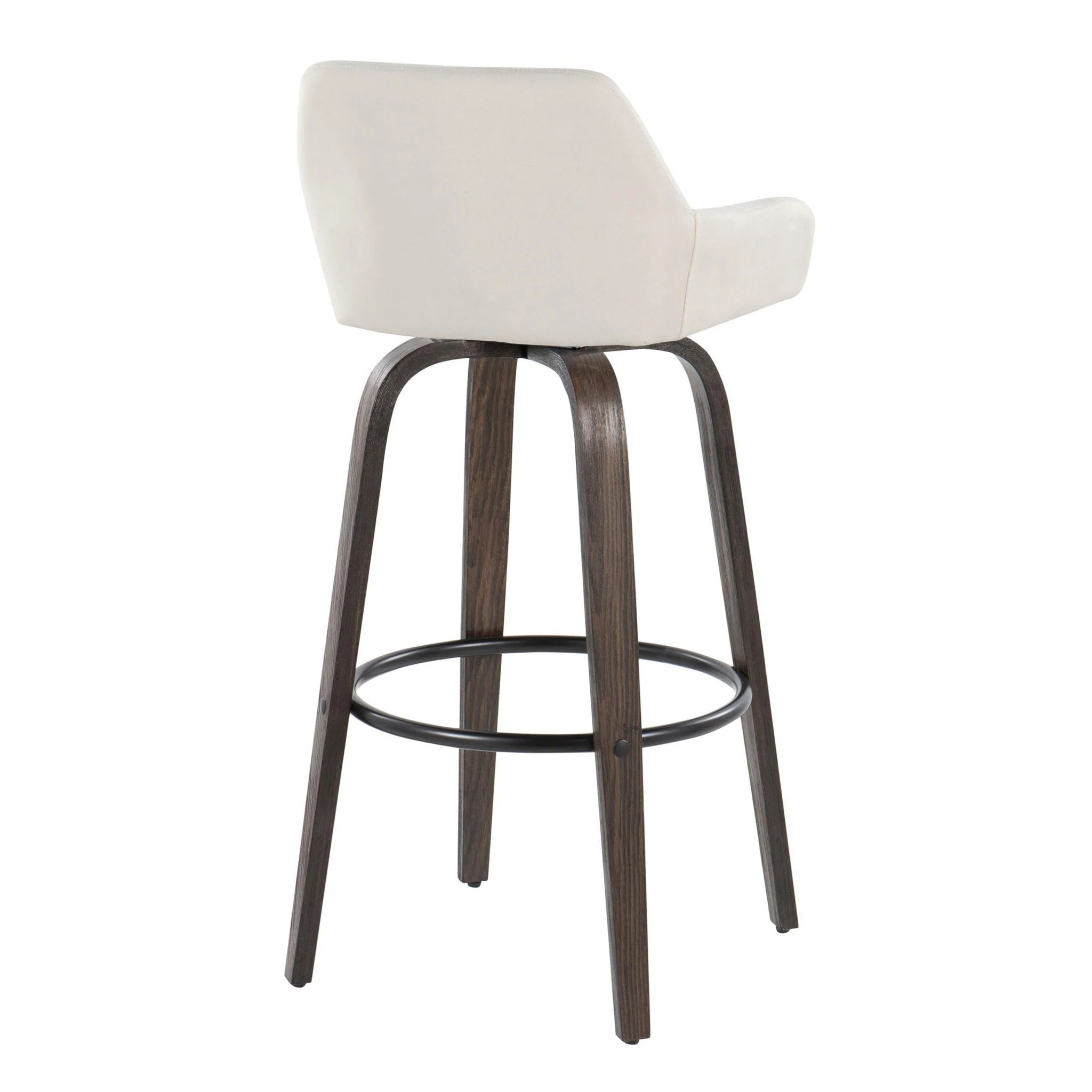 Daniella - Contemporary Fixed Height, Barstool With Swivel With Round Footrest (Set of 2) - Image 15