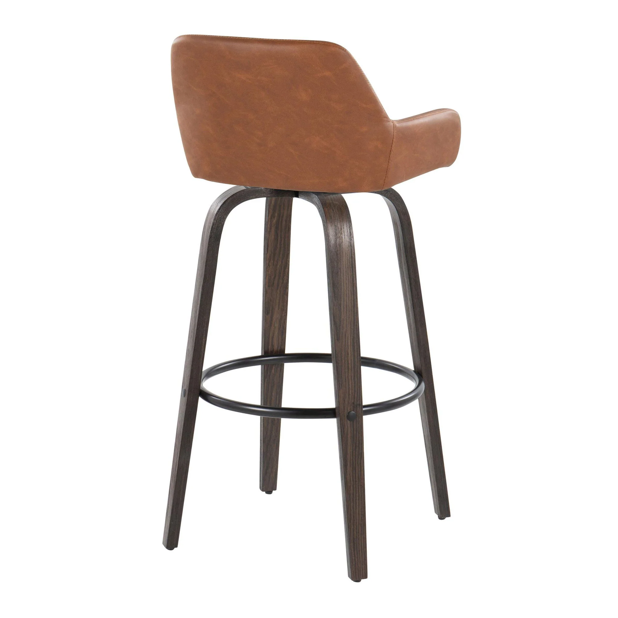 Daniella - Contemporary Fixed Height, Barstool With Swivel With Round Footrest (Set of 2) - Image 19