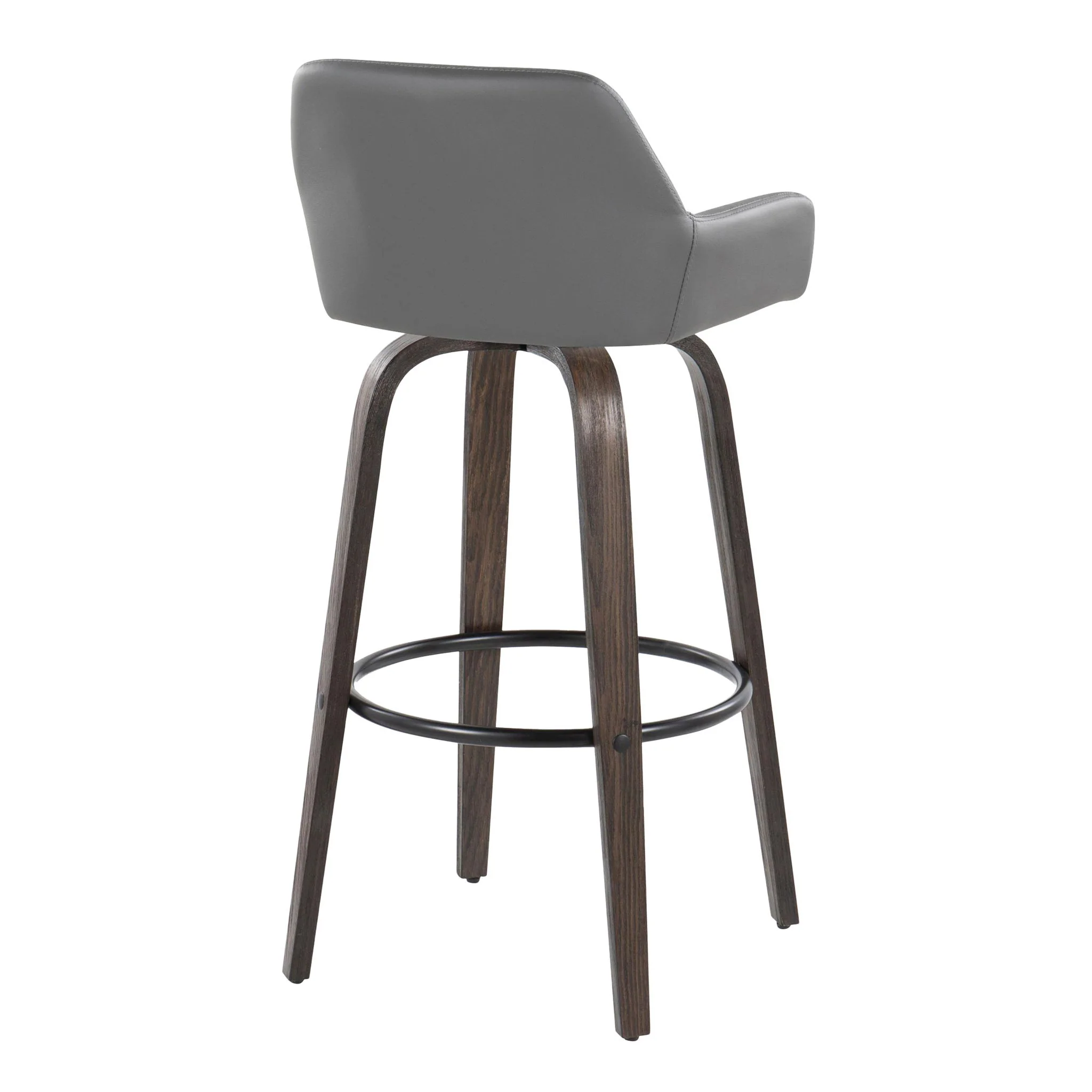 Daniella - Contemporary Fixed Height, Barstool With Swivel With Round Footrest (Set of 2) - Image 7