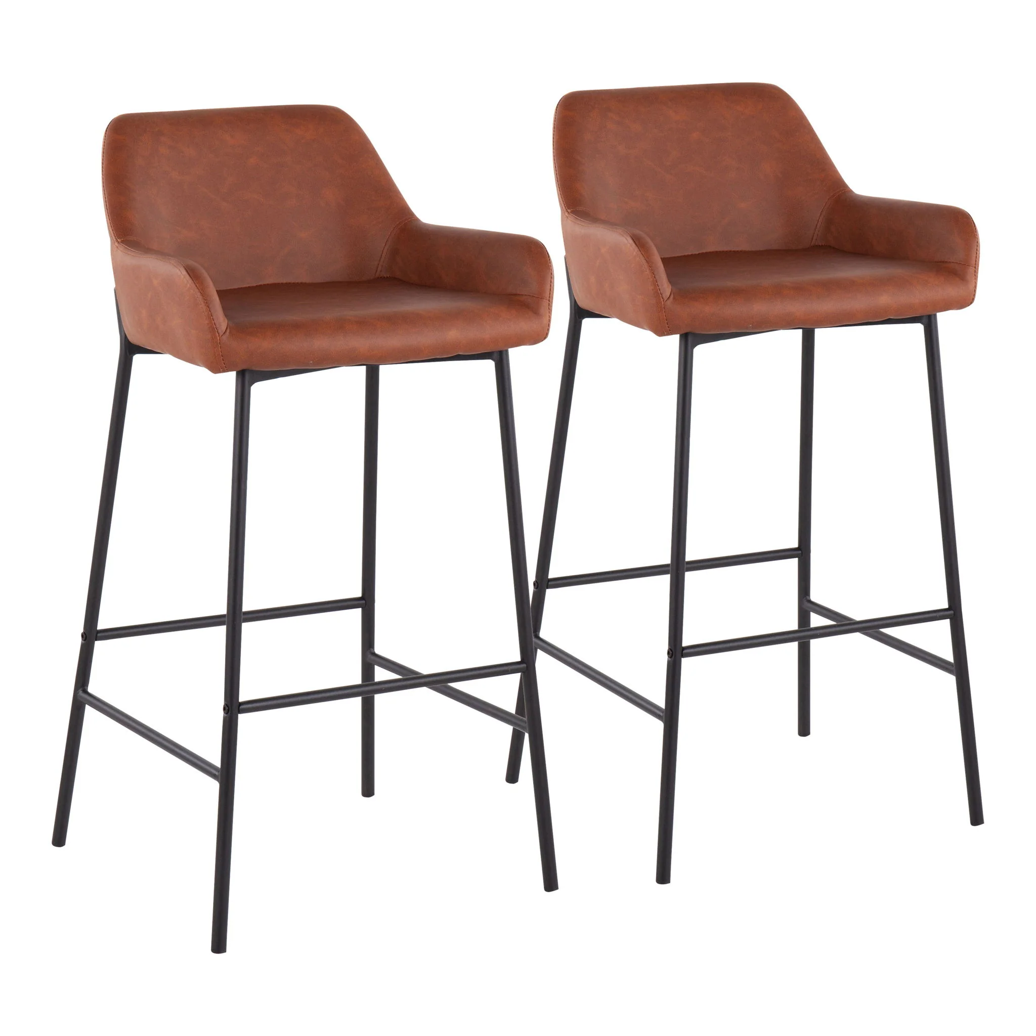 Daniella - Industrial Fixed Height Bar Stool (Set of 2) - Image 2