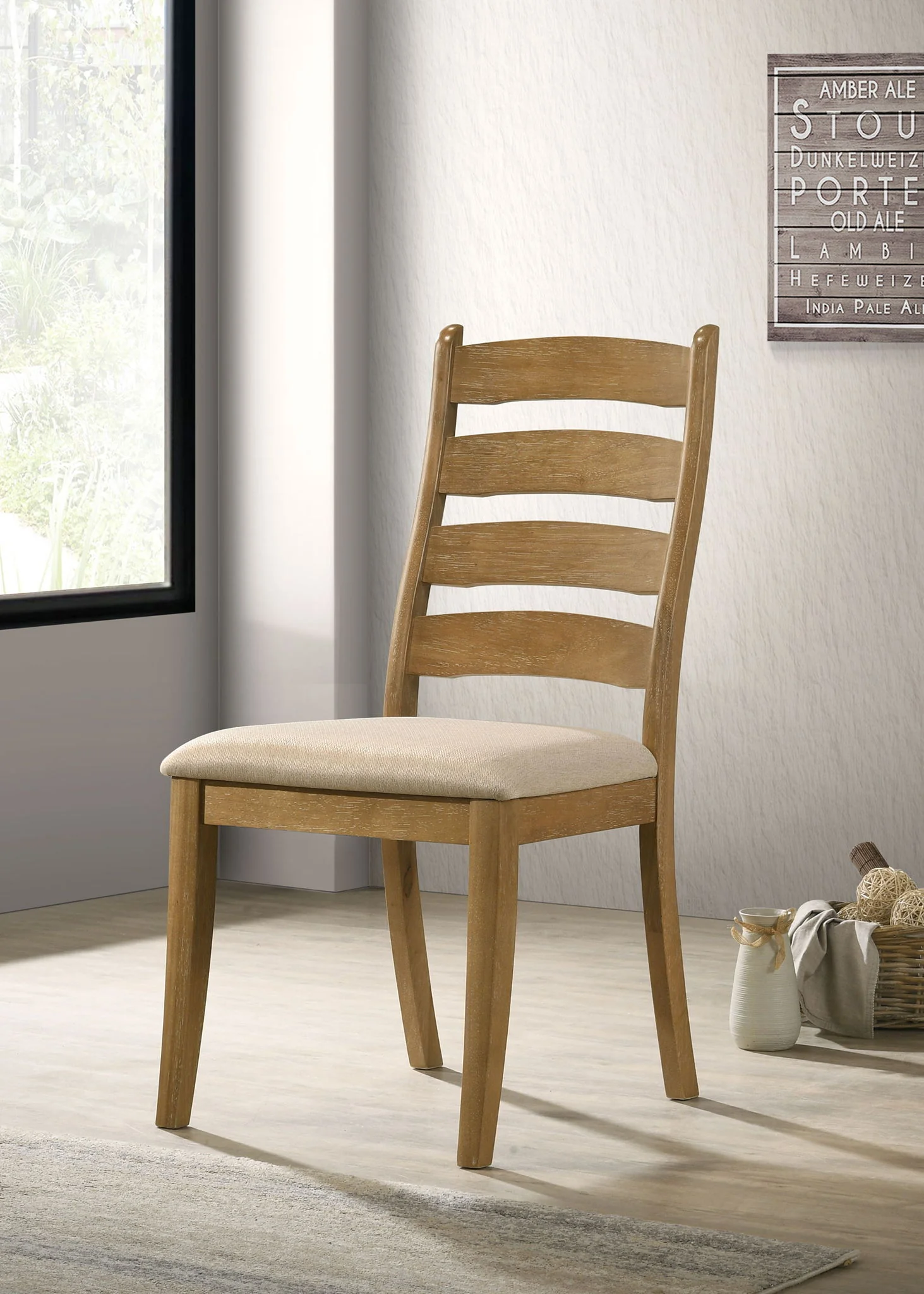 Danvers Wood Dining Side Chair Brown Oak (Set of 2) - Image 4