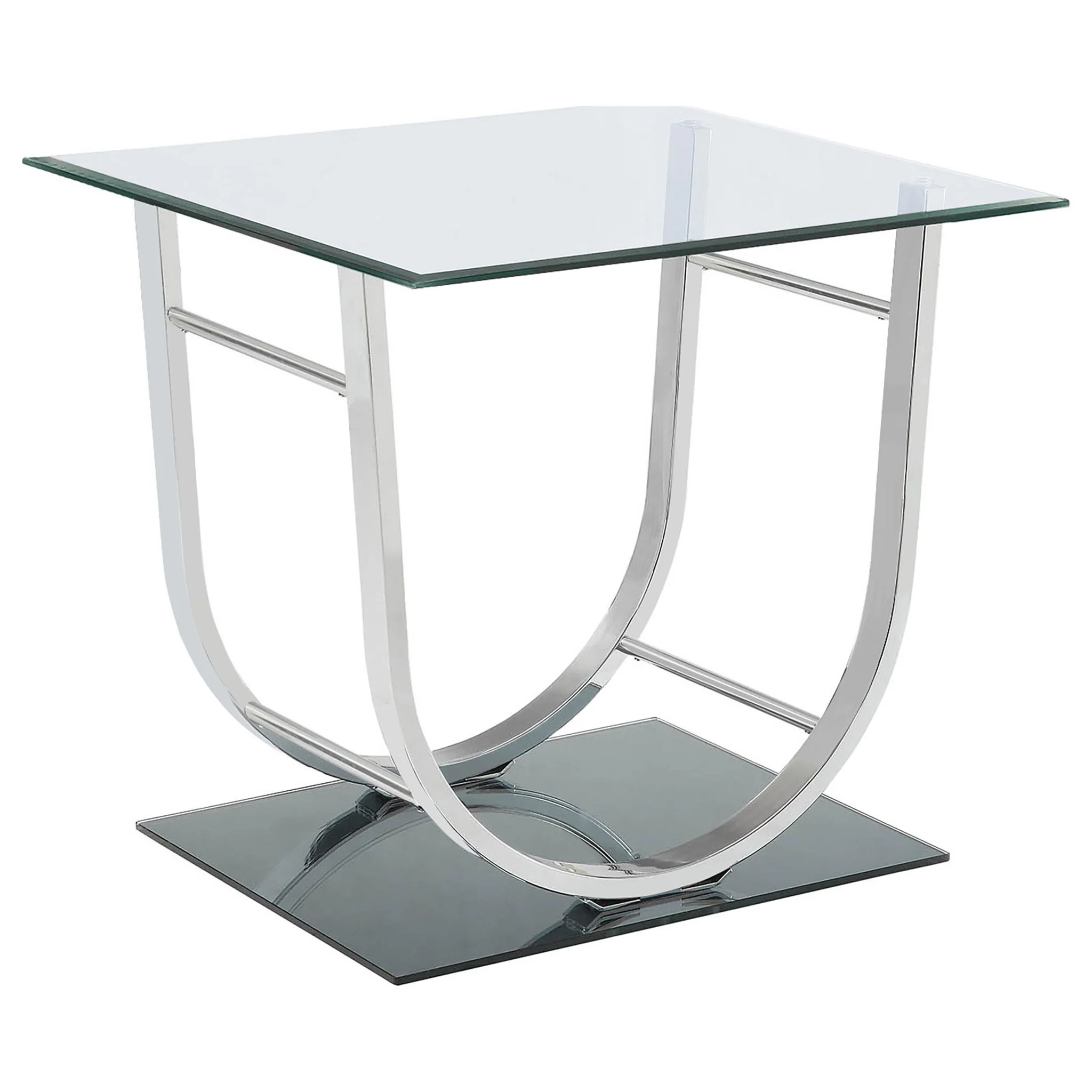 Danville 2-piece Glass Top Coffee and End Table Set Chrome - Image 2