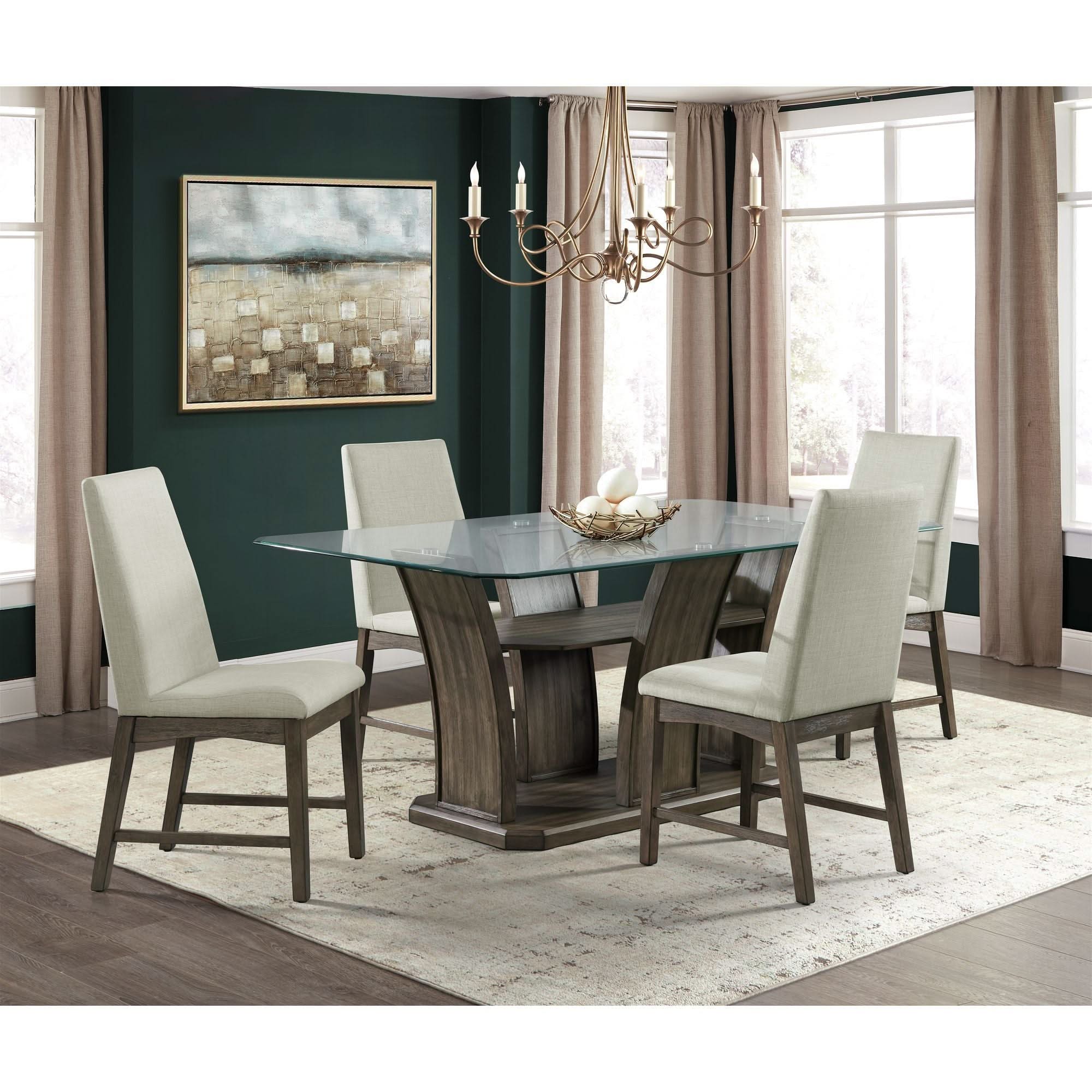 Dapper - Rectangular Dining 5 Piece Set (Table And Four Chairs) - Walnut - Image 4