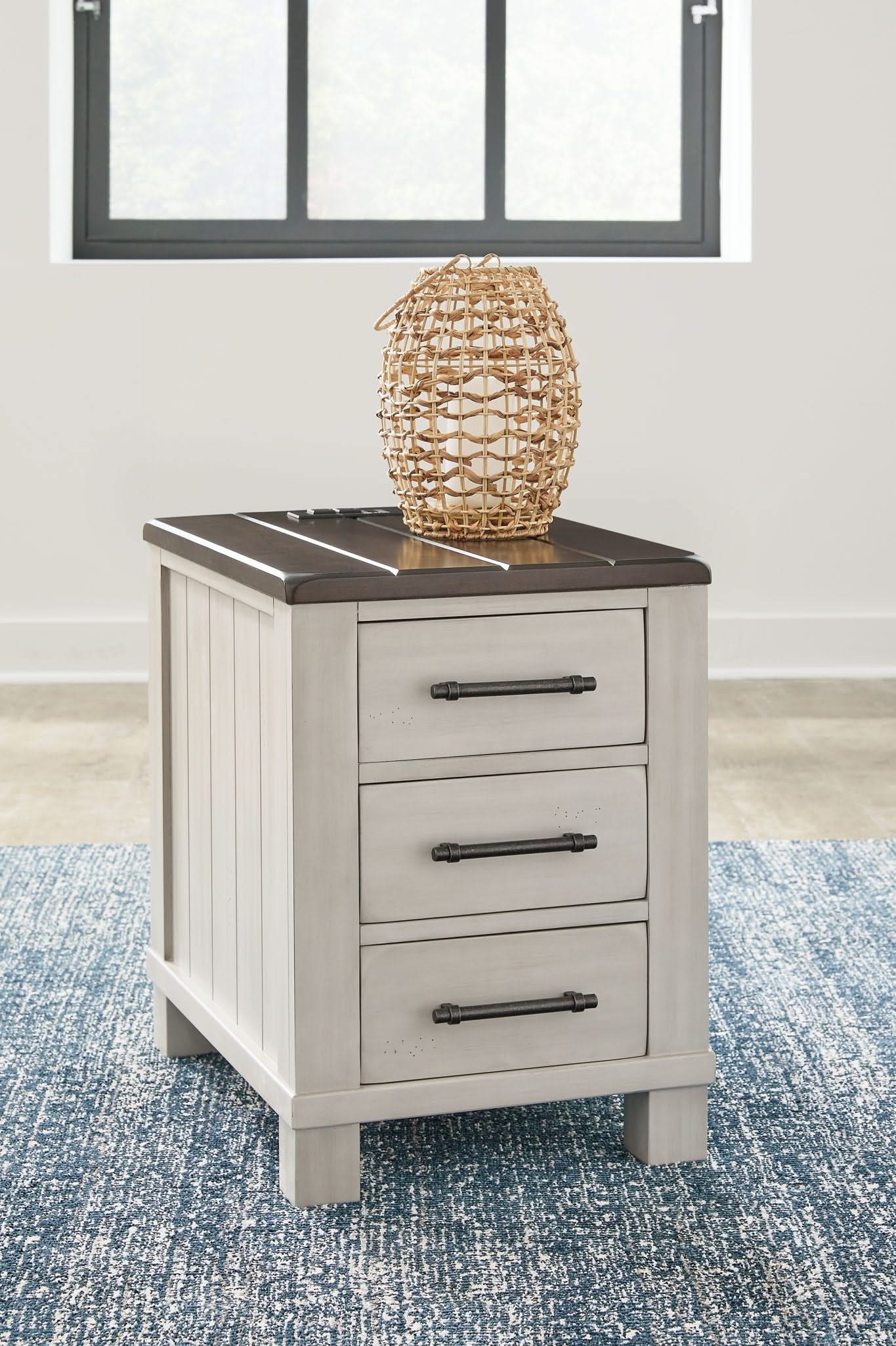 Darborn - Chair Side End Table - Gray / Brown - Image 3