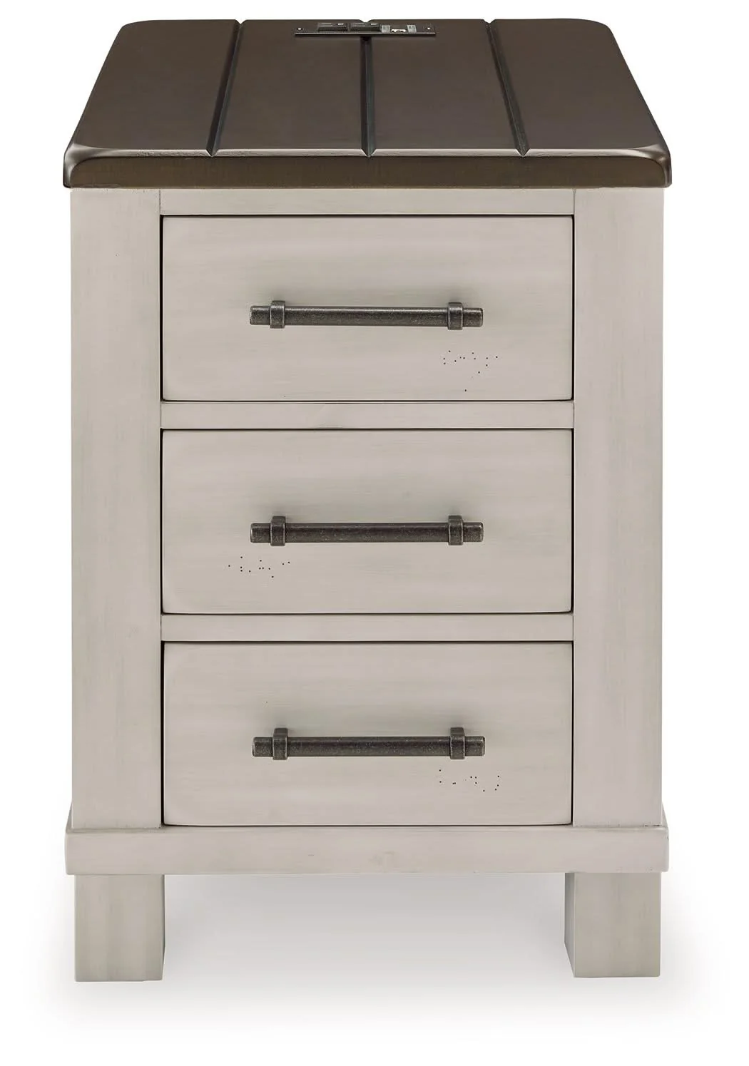Darborn - Chair Side End Table - Gray / Brown - Image 4