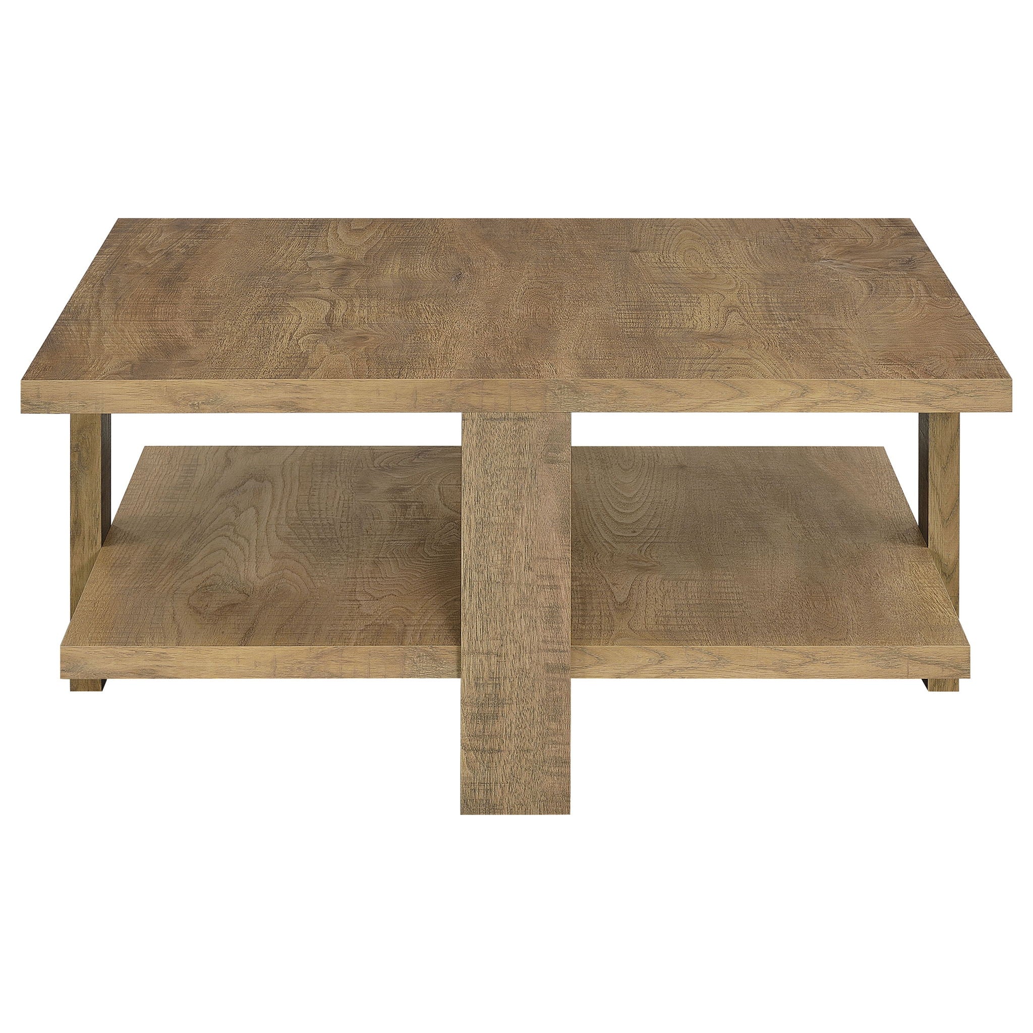 Dawn Square Engineered Wood Coffee Table Mango Brown - Image 4