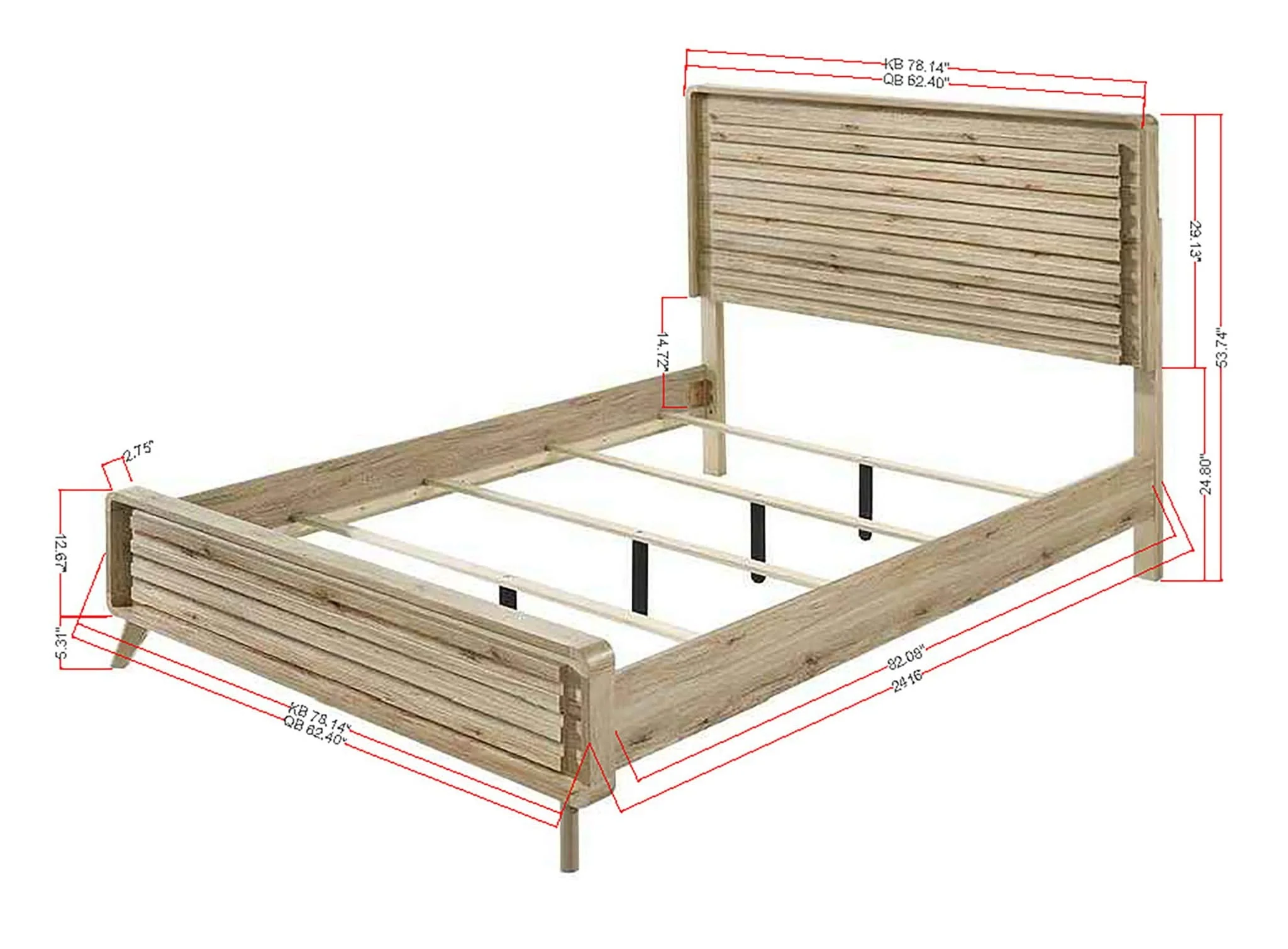 Dawson - King Bed - Light Brown - Image 2
