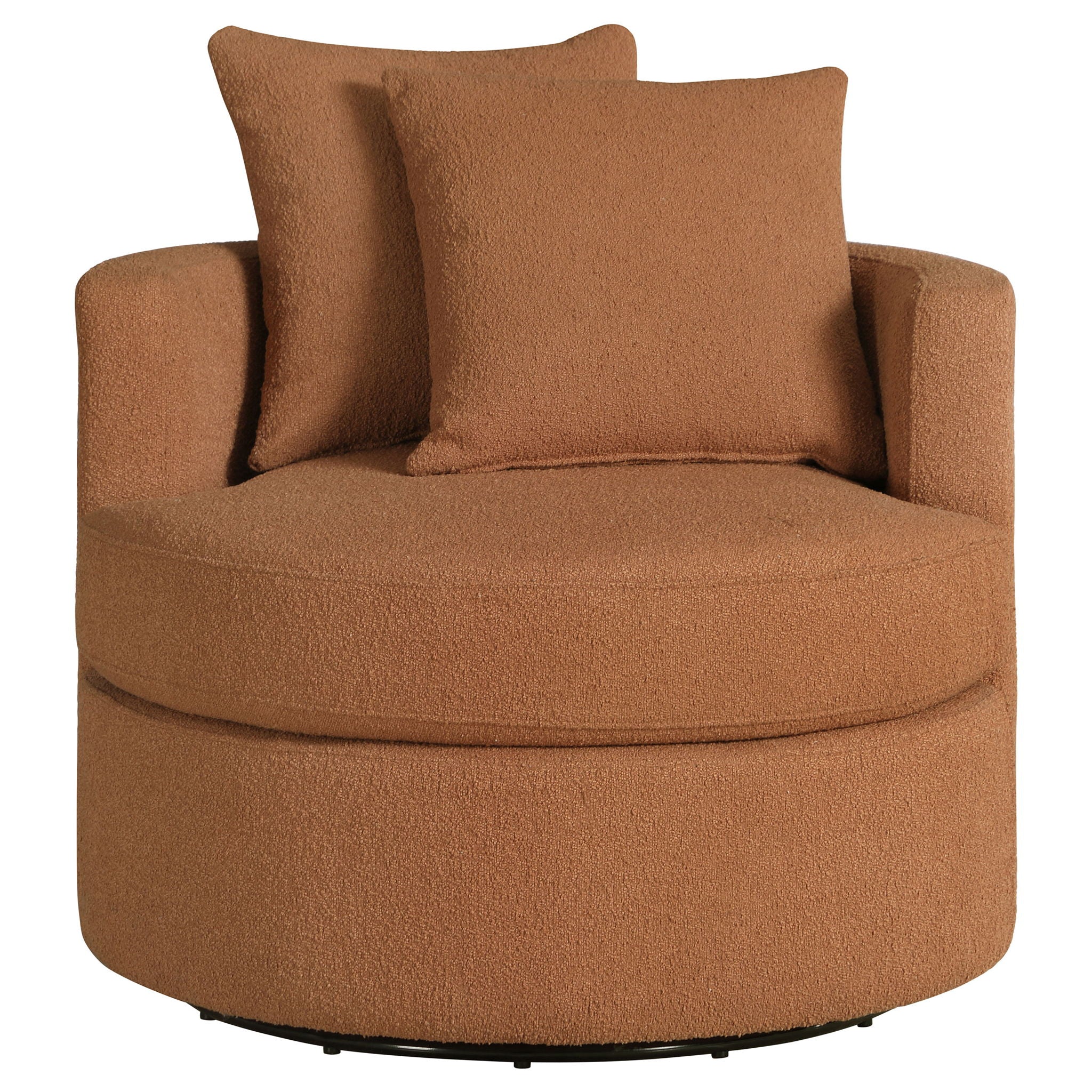 Debbie Upholstered Swivel Accent Chair Burnt Orange - Image 2