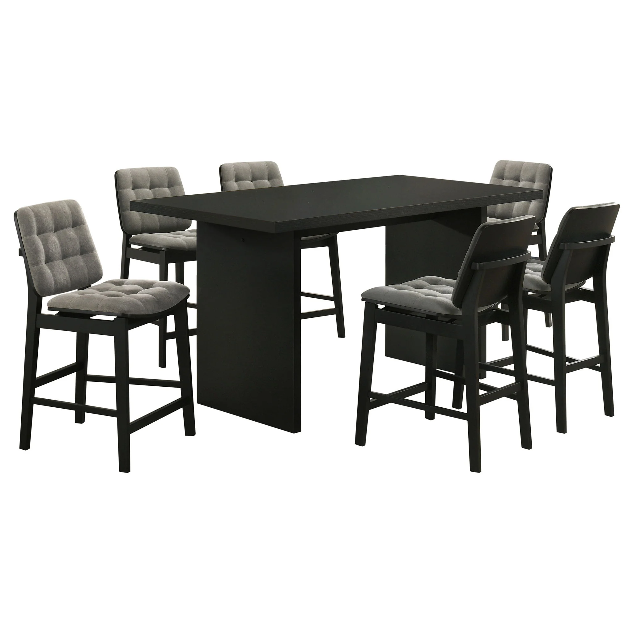 Decker 7-piece 70-inch Rectangular Counter Height Dining Set Grey and Black - Image 2