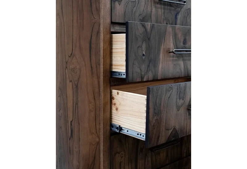 Deepika Brown Mango/Teak 6 Drawers Dresser - Image 4