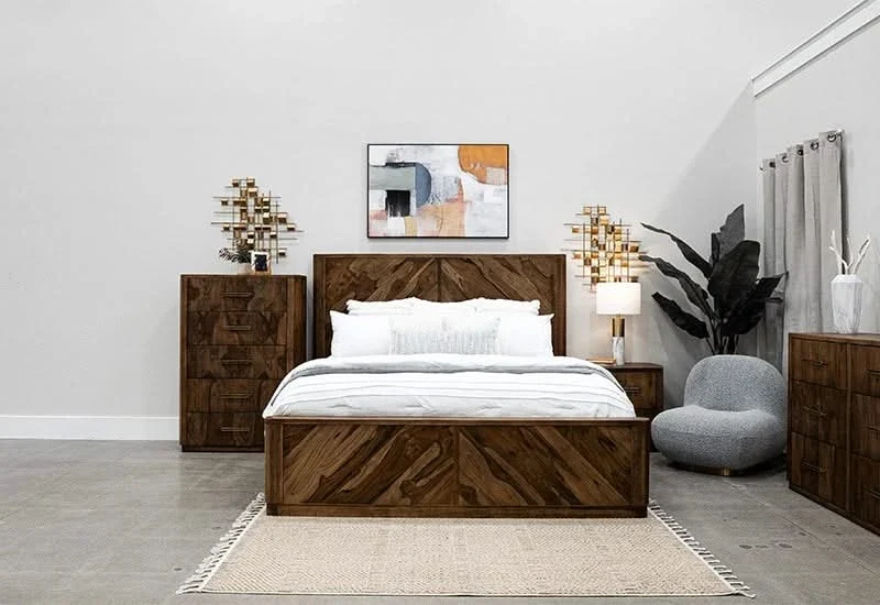 Deepika Brown Mango/Teak Queen/King Bed - Image 2