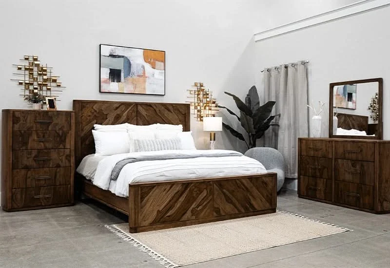 Deepika Brown Mango/Teak Queen/King Bed - Image 3