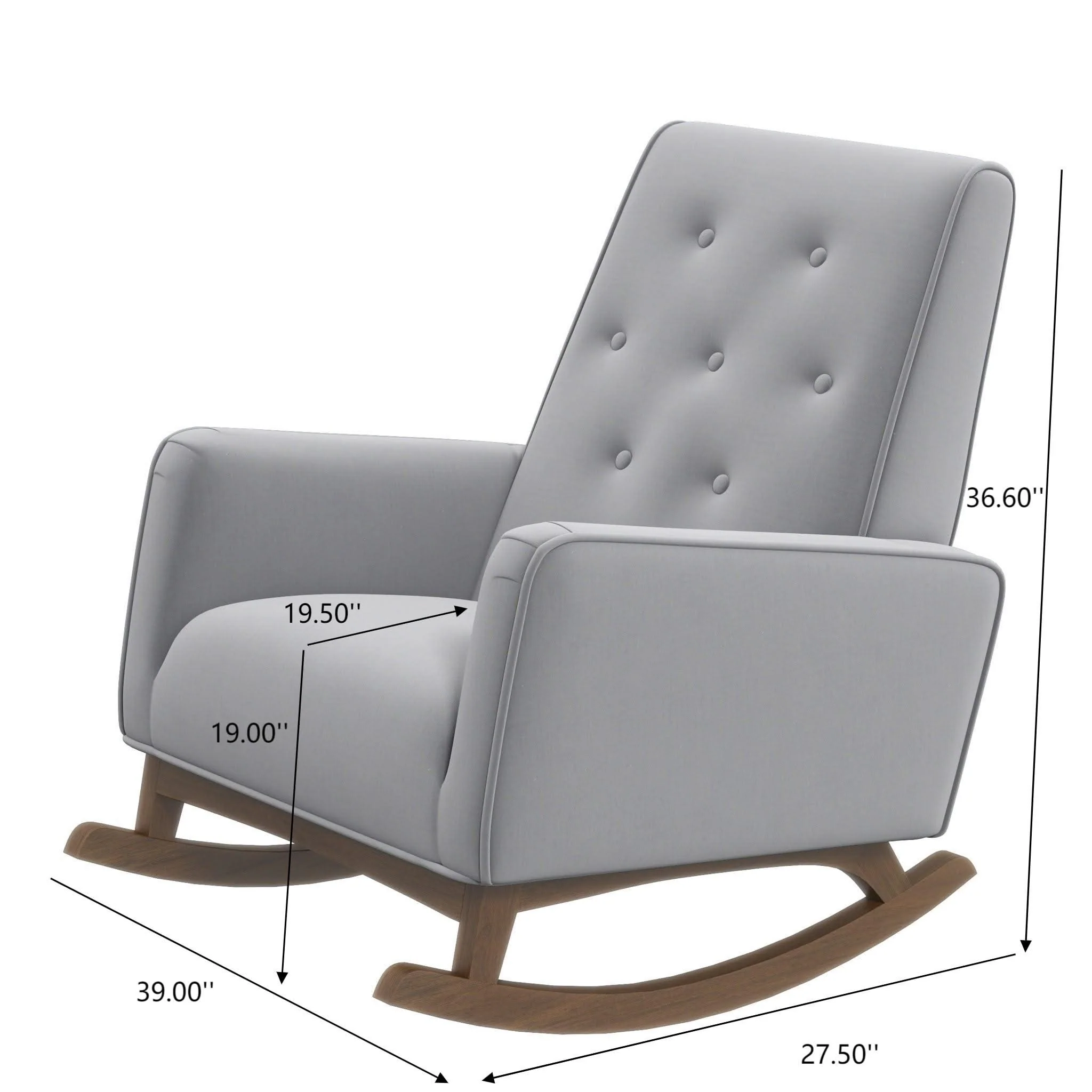 Demetrius - Solid Wood Rocking Chair - Image 9