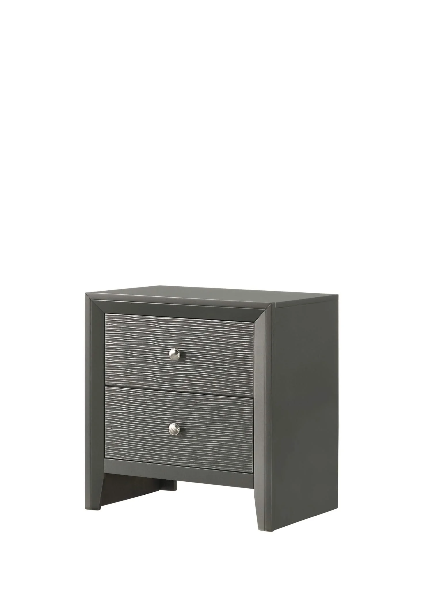 Denker - King 5 Piece Bedroom Set - Gun Metal - Image 3