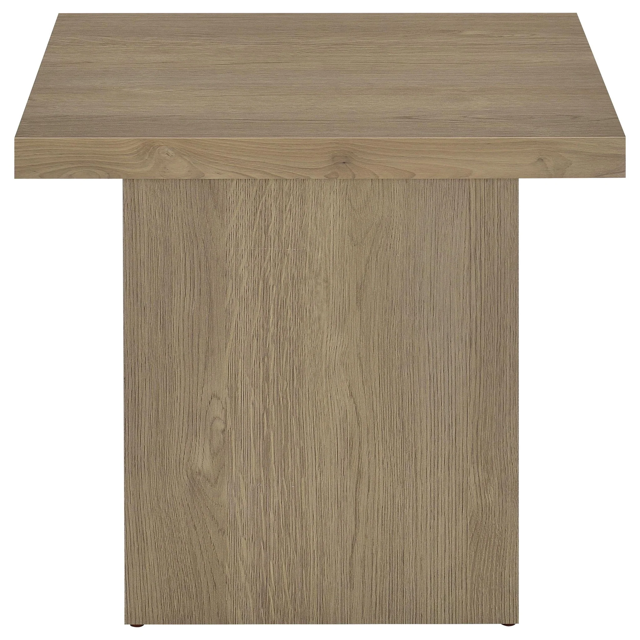 Devar 2-piece Square Cocktail Coffee End Table Set Latte - Image 4