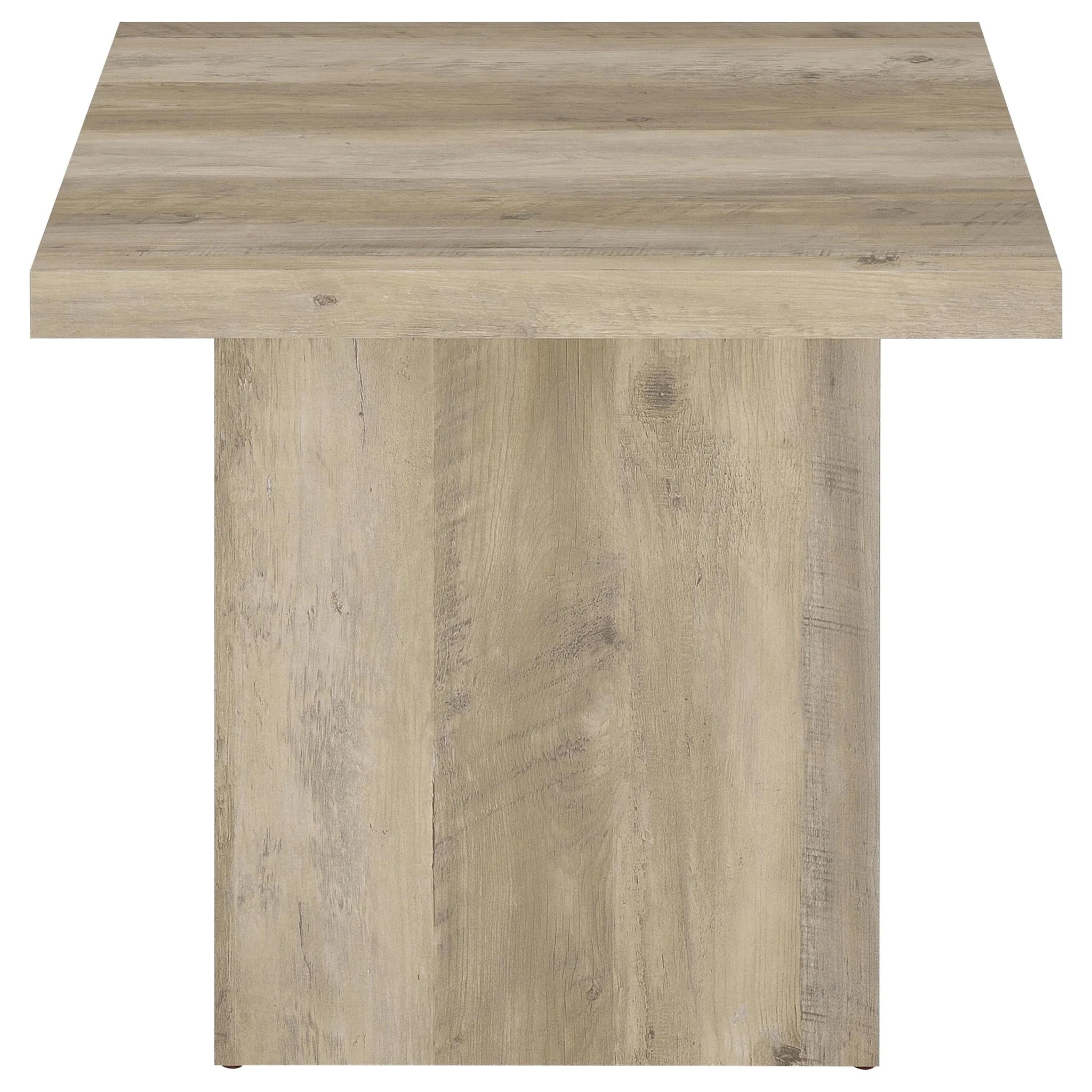 Devar 2-piece Square Coffee End Table Set Distressed Pine - Image 2