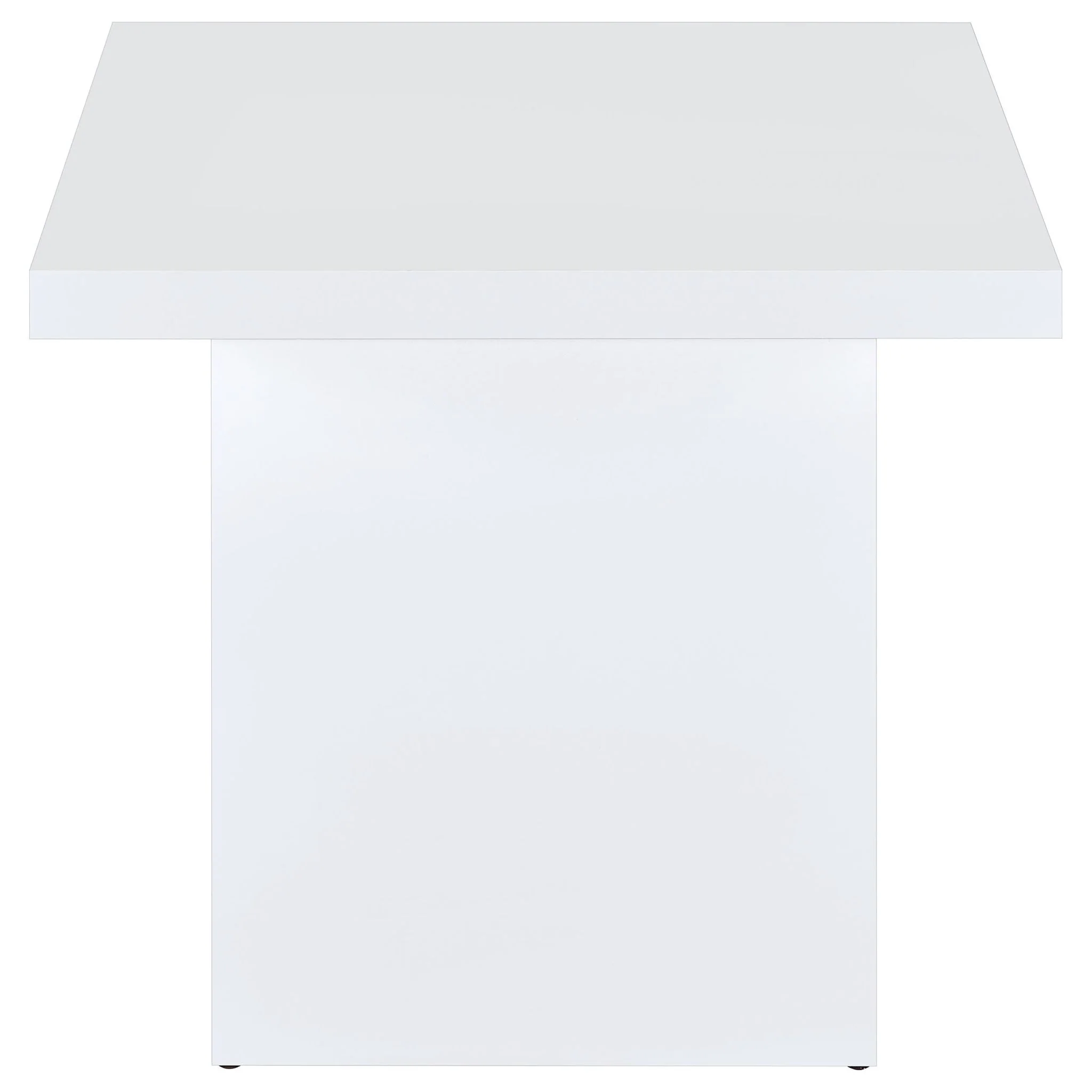Devar 3-piece Square Coffee End Table Set White High Gloss - Image 4