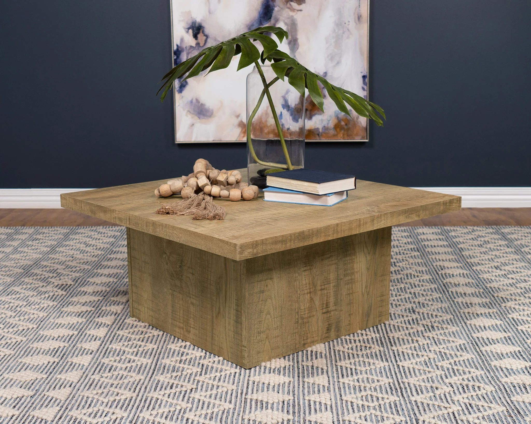 Devar Square Engineered Wood Coffee Table Mango Brown - Image 2