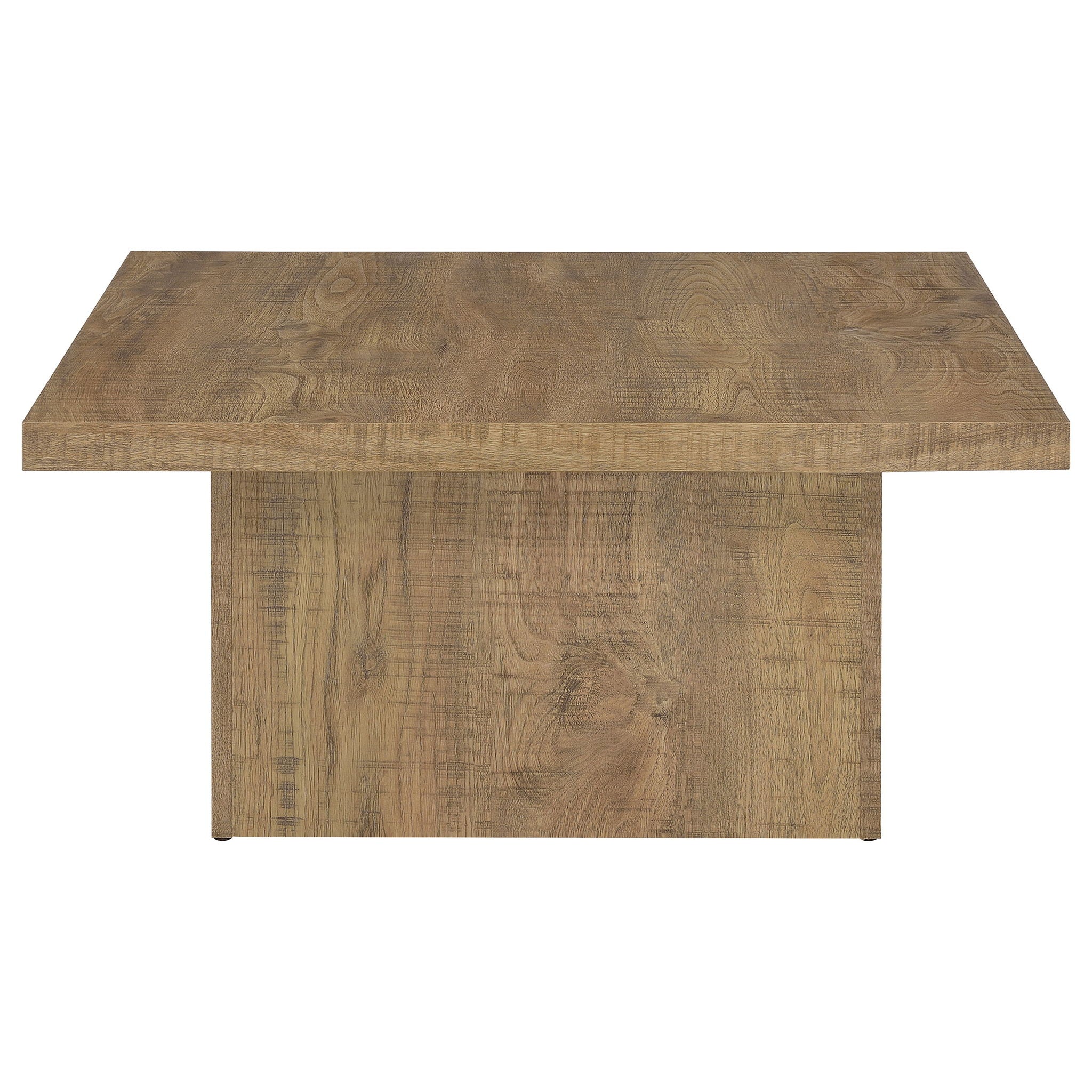 Devar Square Engineered Wood Coffee Table Mango Brown - Image 4