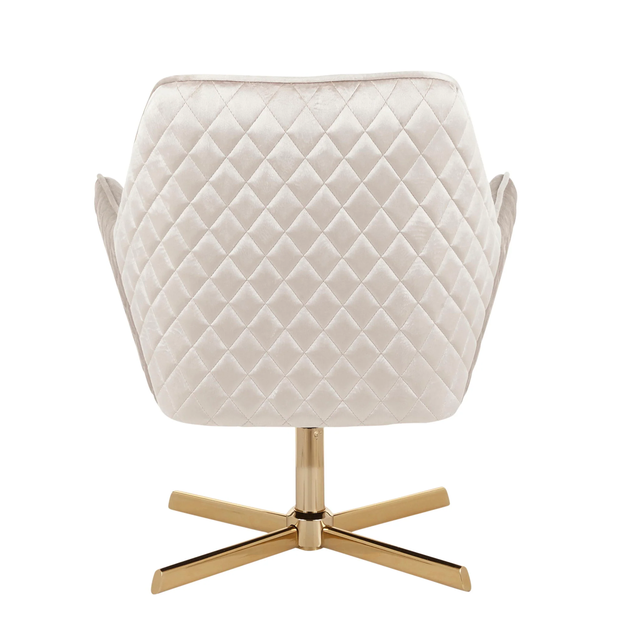Diana - Contemporary Lounge Chair - Gold / Cream - Image 4