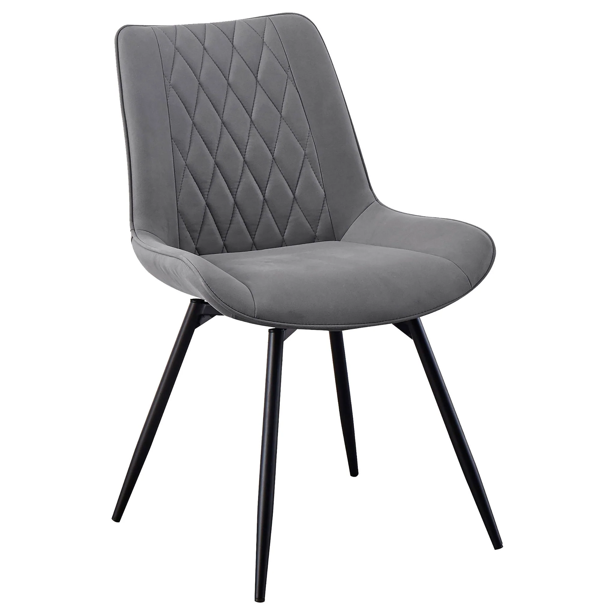 Diggs Upholstered Swivel Dining Side Chair Grey (Set of 2) - Image 2