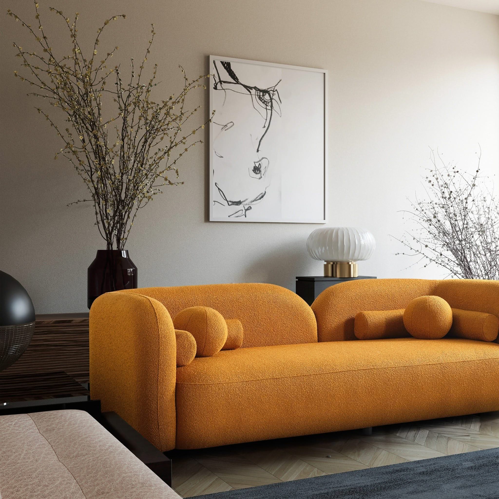 Donna - Japandi Design Boucle Sofa - Image 7
