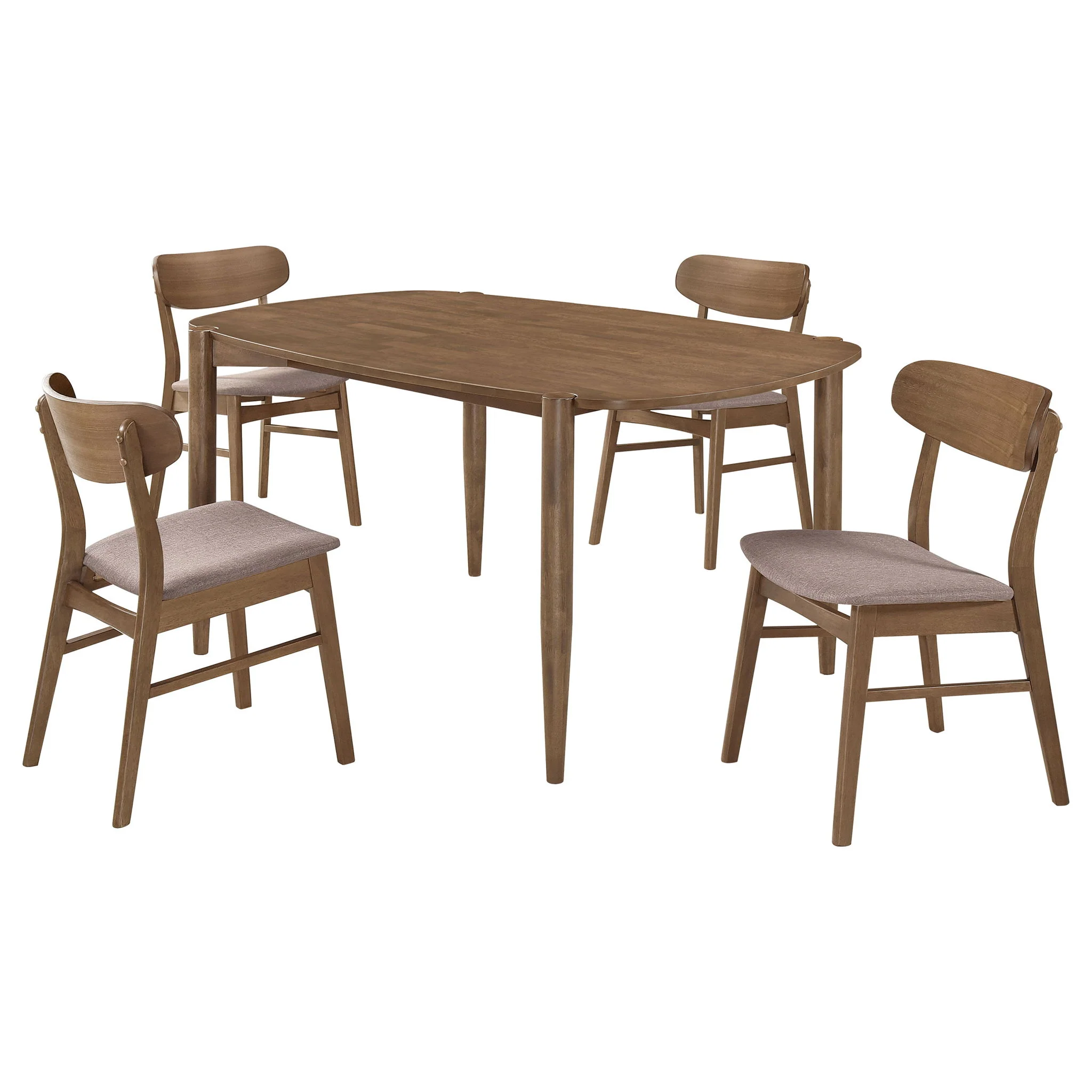 Dortch 5-piece Oval Solid Wood Dining Set Walnut - Image 4