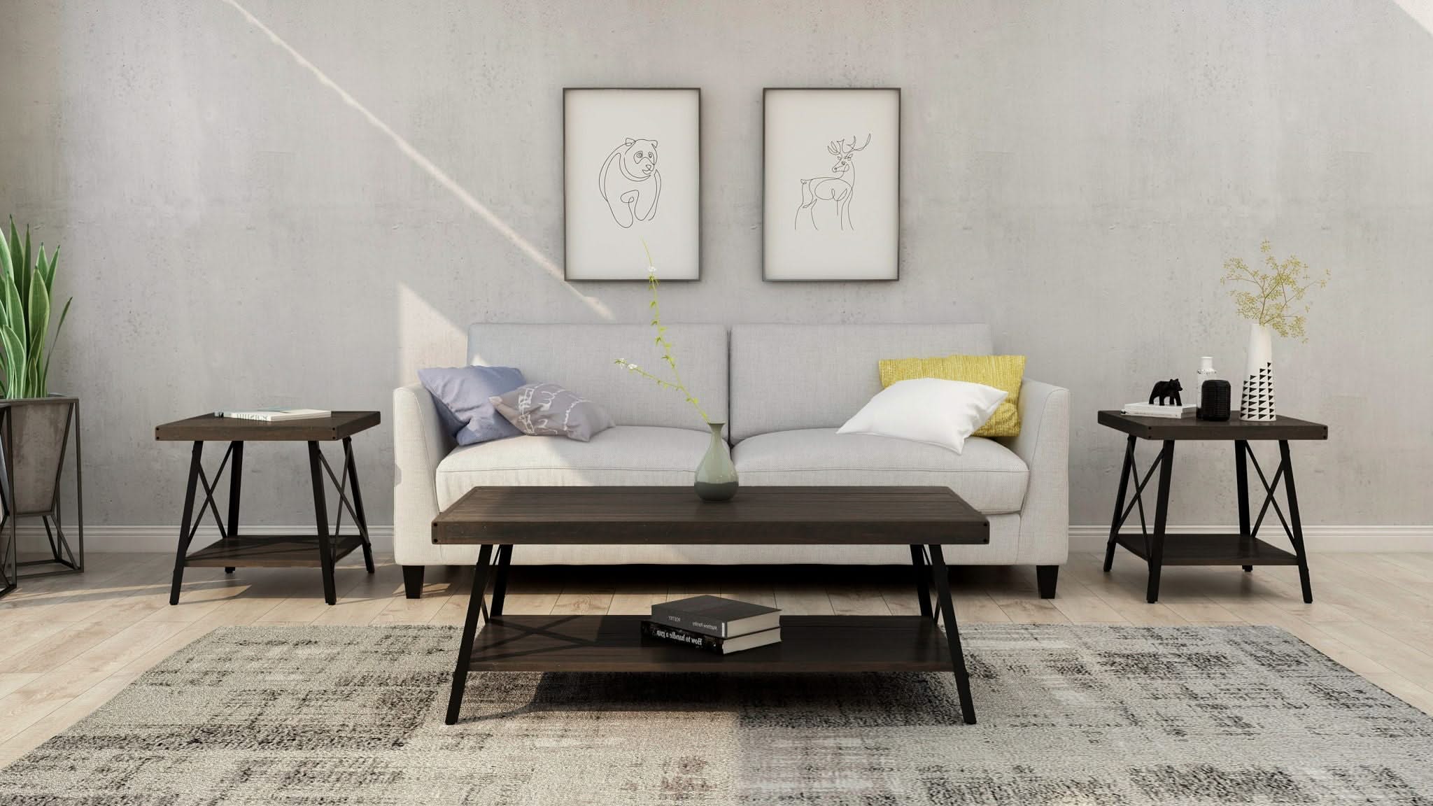 Modern Rustic Style Coffee Table - Image 2