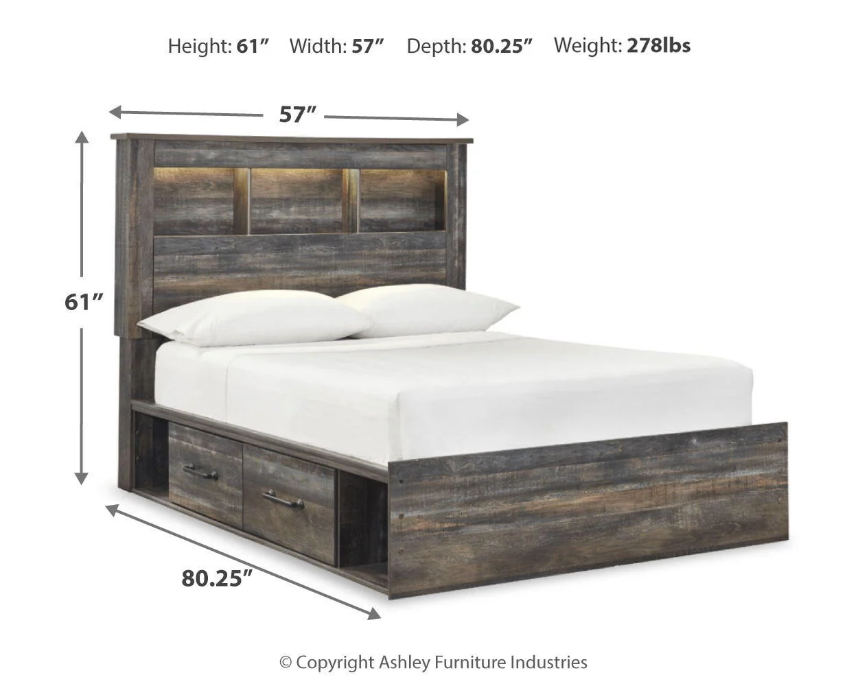 Drystan - Panel Bookcase Bed - Image 33