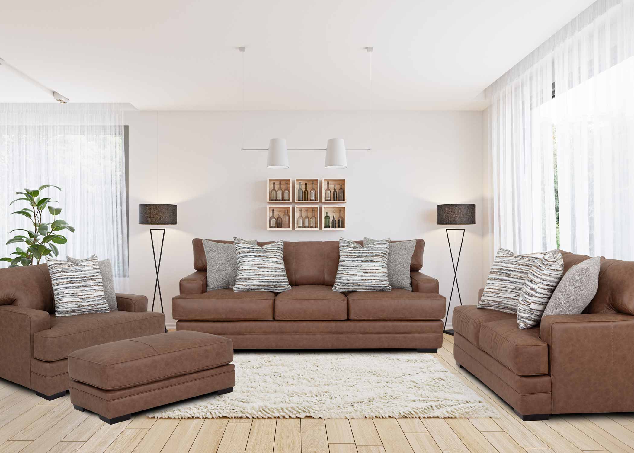 Duvall Saddle Loveseat with Reversible Cushions and Track Arms - Image 6
