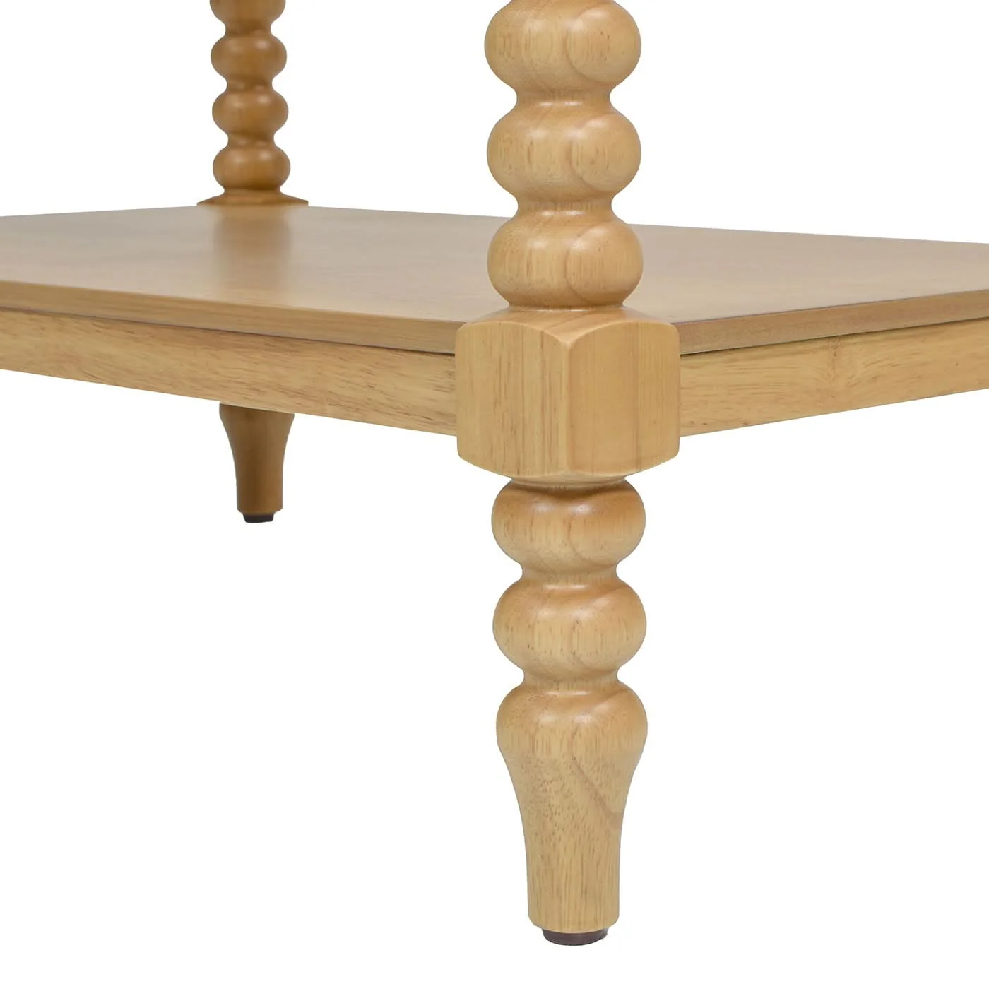Easton - Modern Farmhouse Turned 1 Drawer Storage Side Table With Shelf - Natural Brown - Image 4