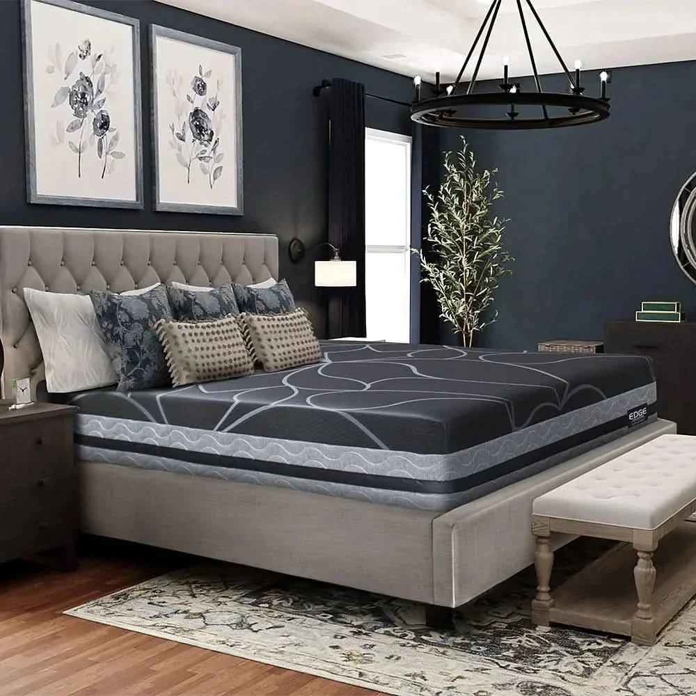 Edge 7010 Hybrid Split Head Mattress and Adjustable Base Sleep Package with Dual Control, Sheets, Protector & Pillows - Image 2