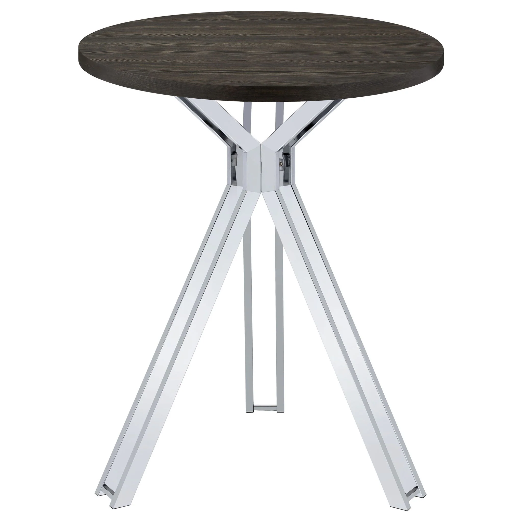 Edgerton Round 35-inch Pub Height Bistro Bar Table Dark Oak - Image 4