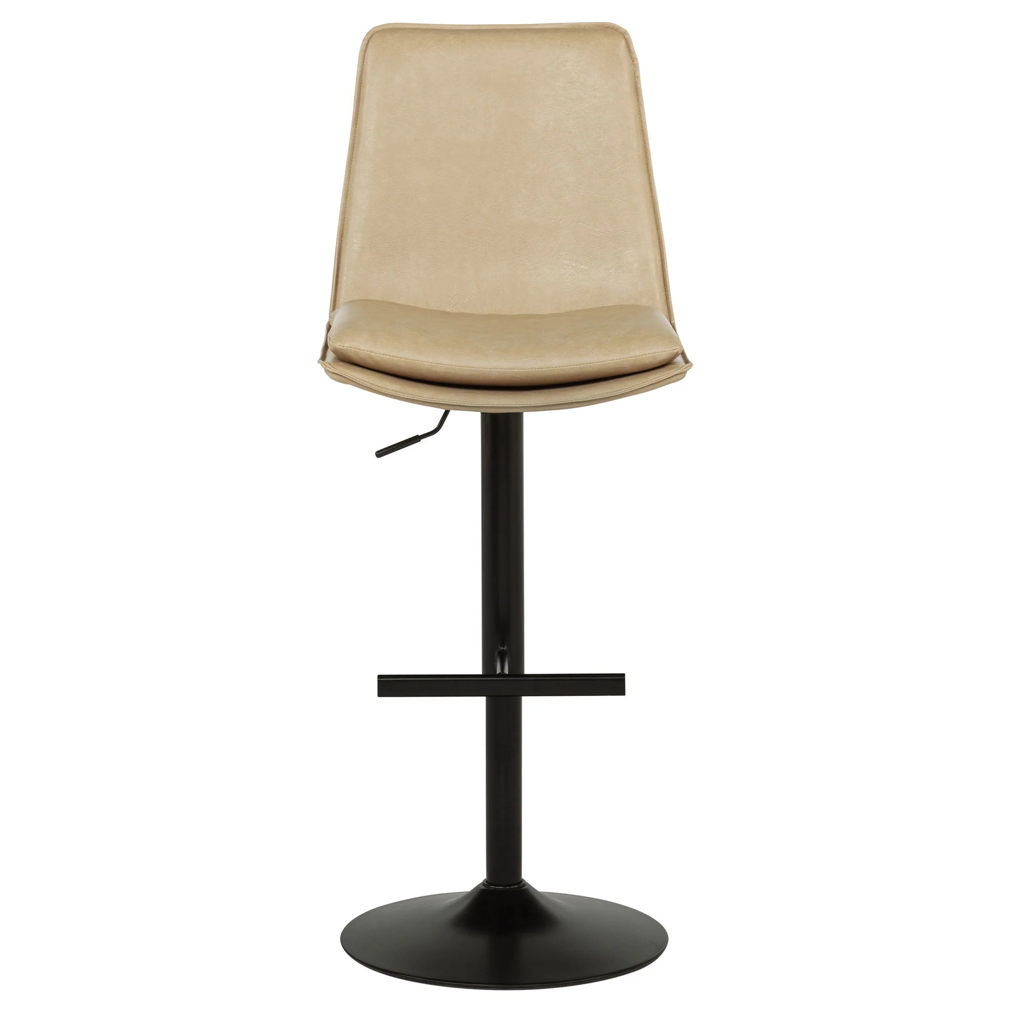 Eldridge Faux Leather Upholstered Adjustable Bar Stool Tan - Image 3