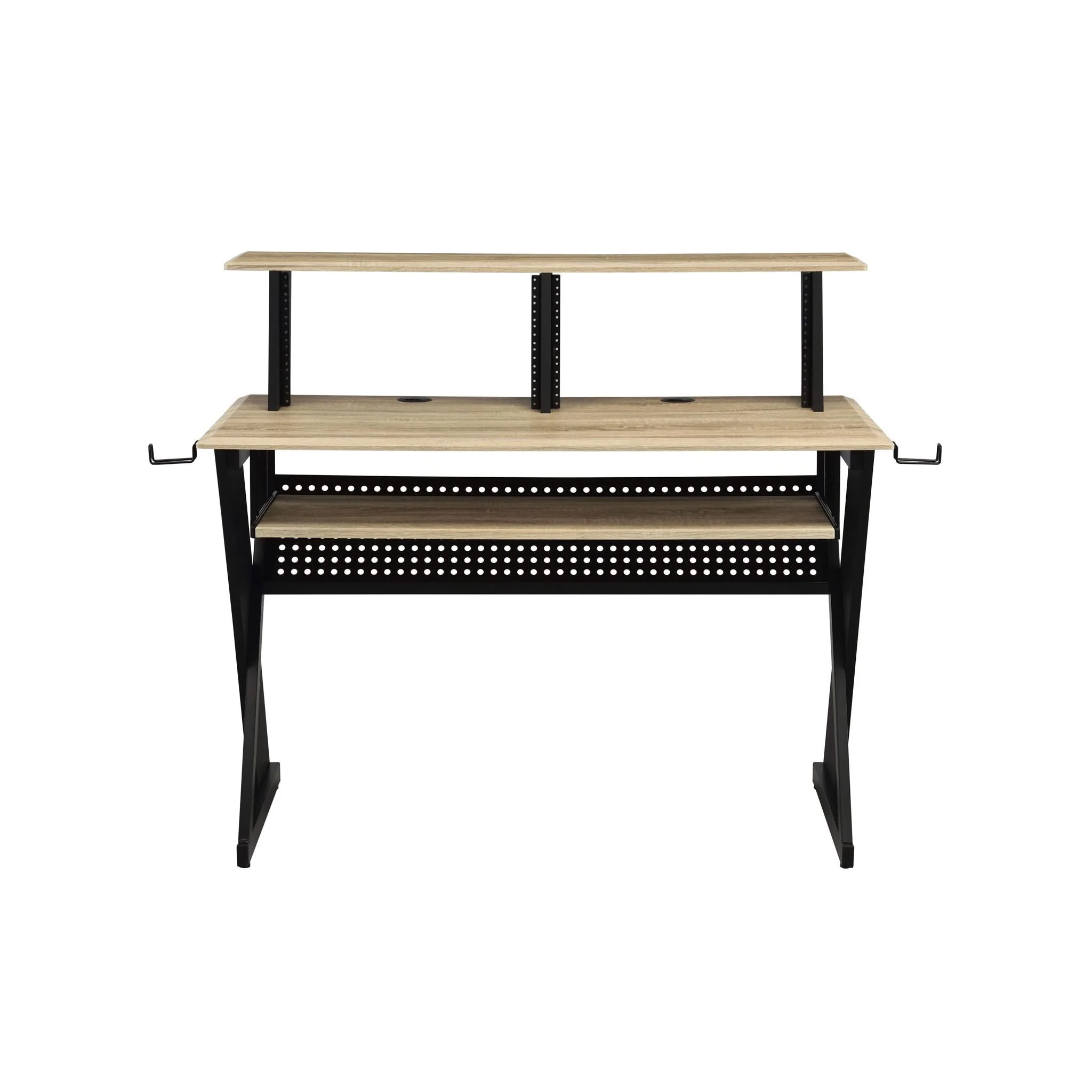 Eleazar - Music Recording Studio Desk - Natural Oak - Image 2