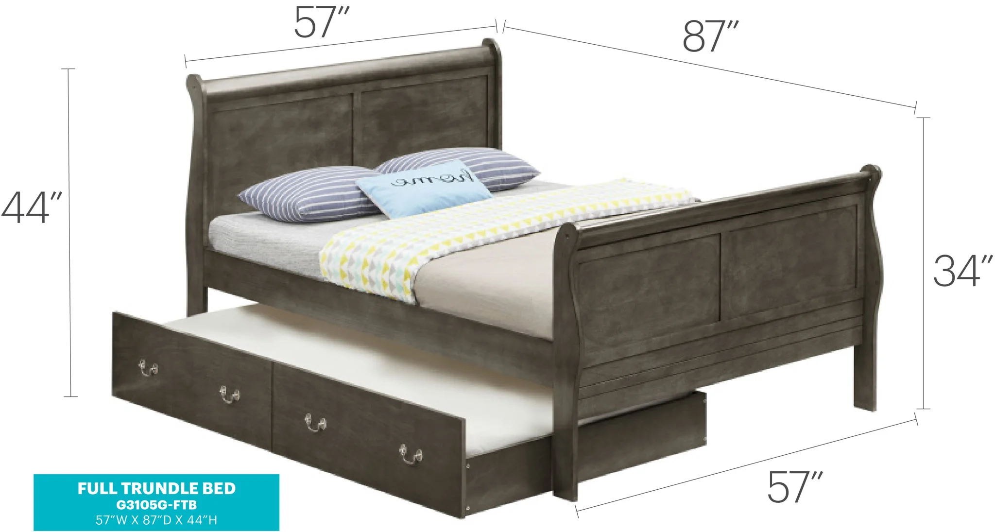 Elegant Trundle Bed With Timeless Charm - Image 20