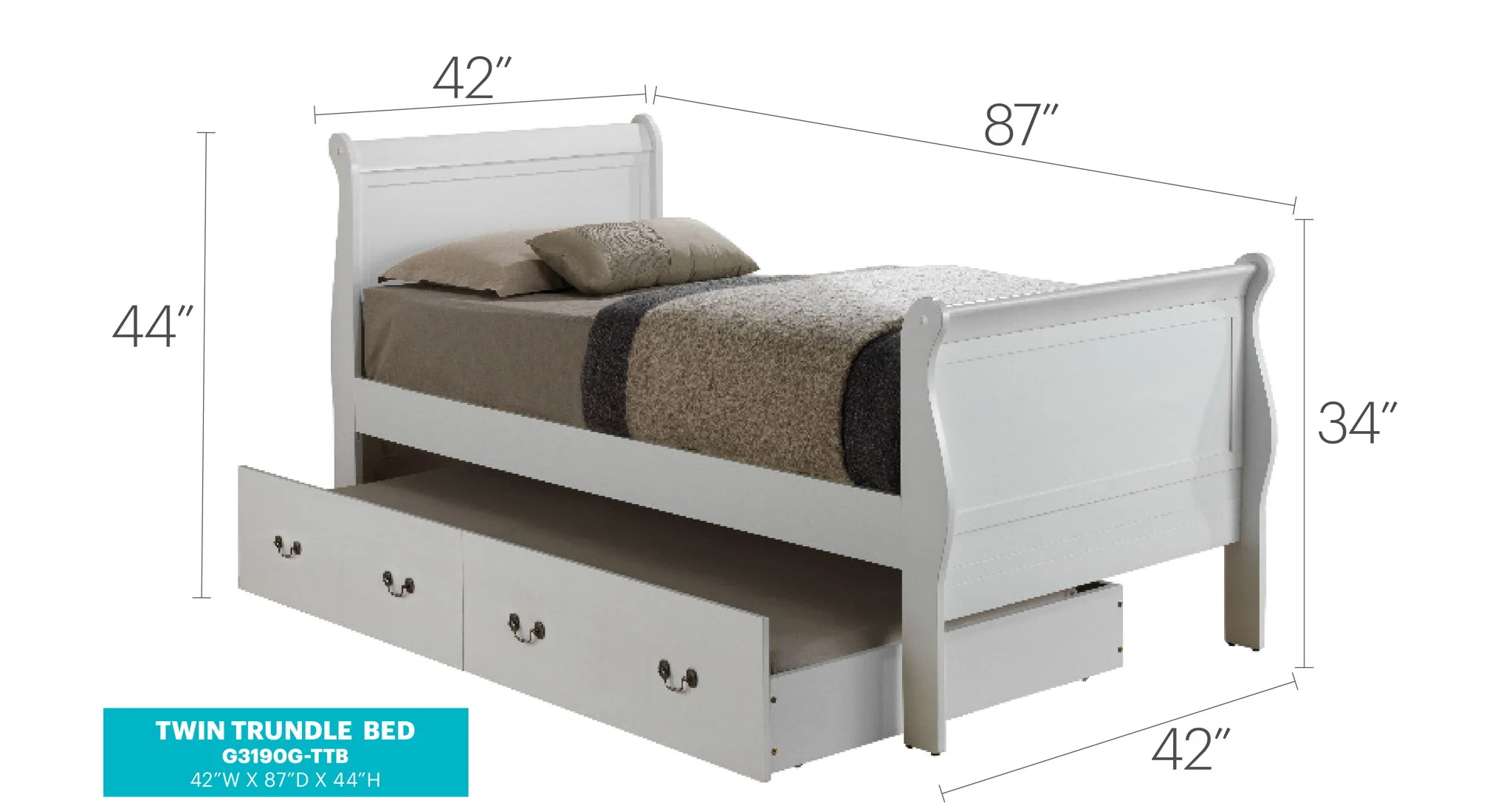 Elegant Trundle Bed With Timeless Charm - Image 26