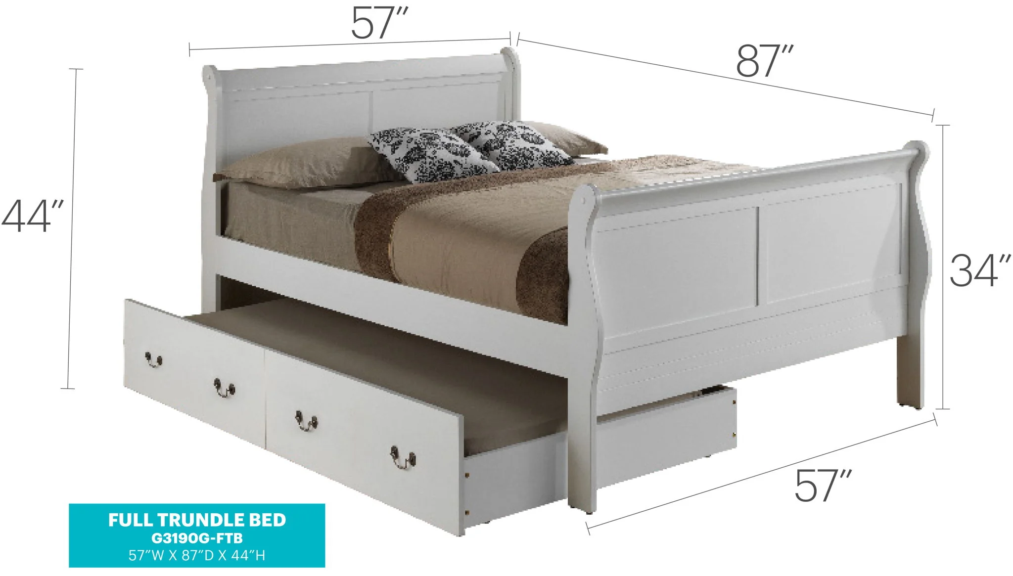 Elegant Trundle Bed With Timeless Charm - Image 27