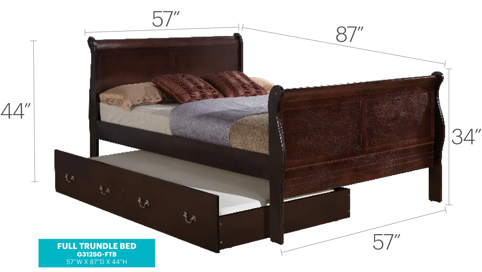 Elegant Trundle Bed With Timeless Charm - Image 28