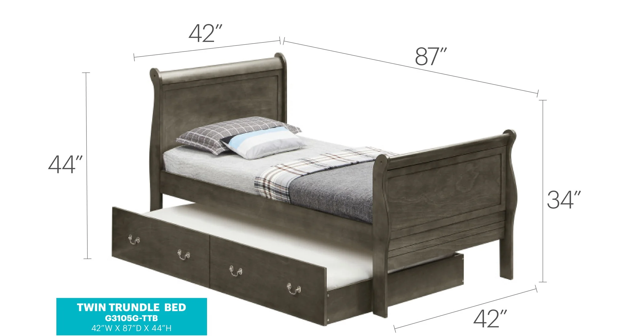 Elegant Trundle Bed With Timeless Charm - Image 30