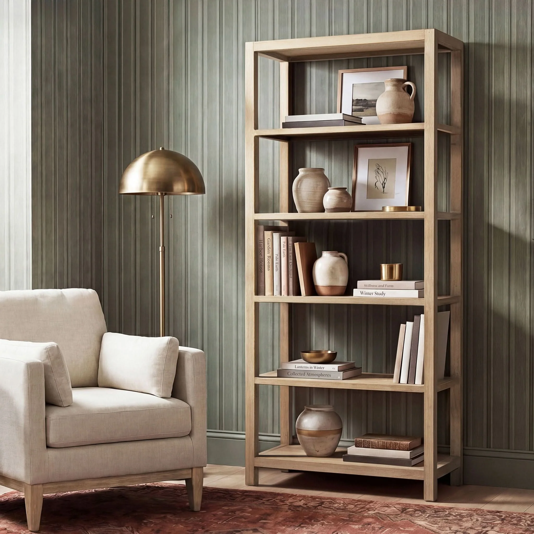 Ellis - 5 Shelf Open Frame Bookcase - Natural - Image 2